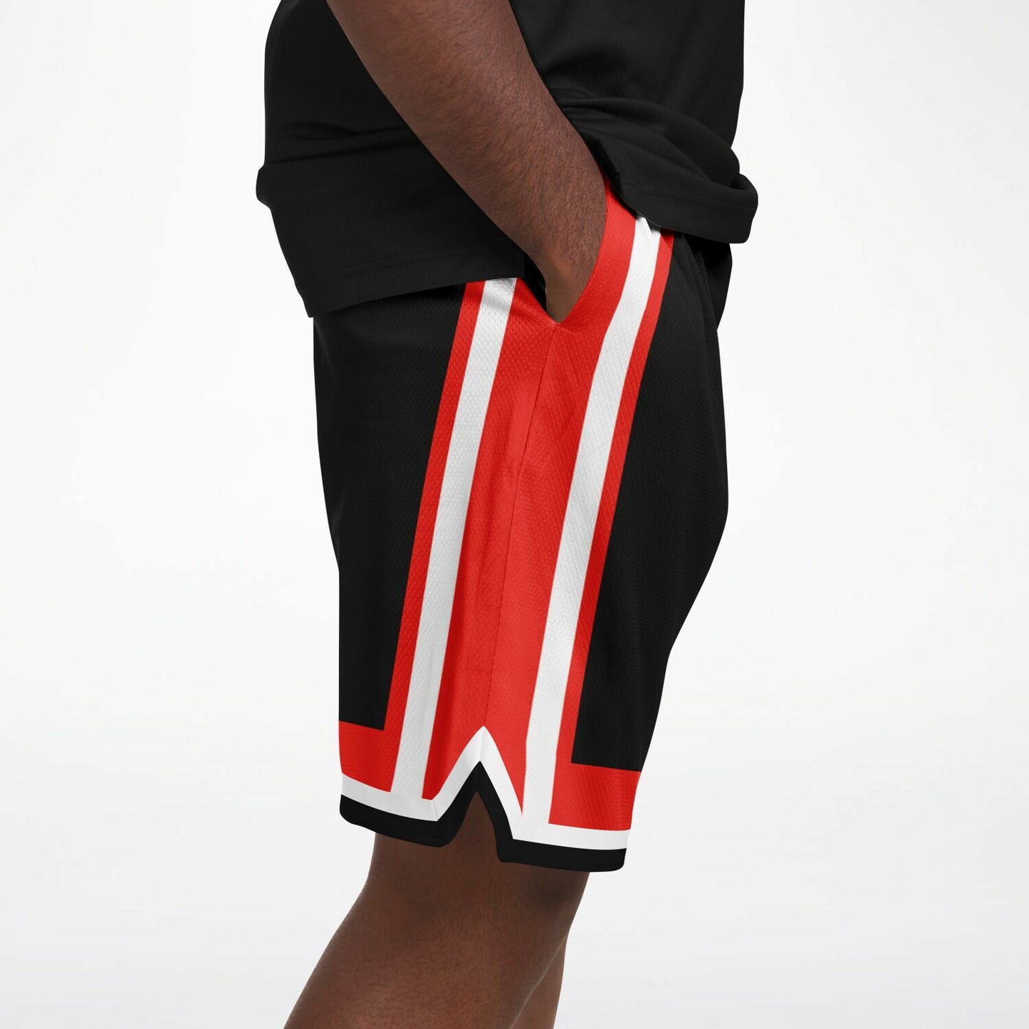 MOV Black-Red Basketball Shorts