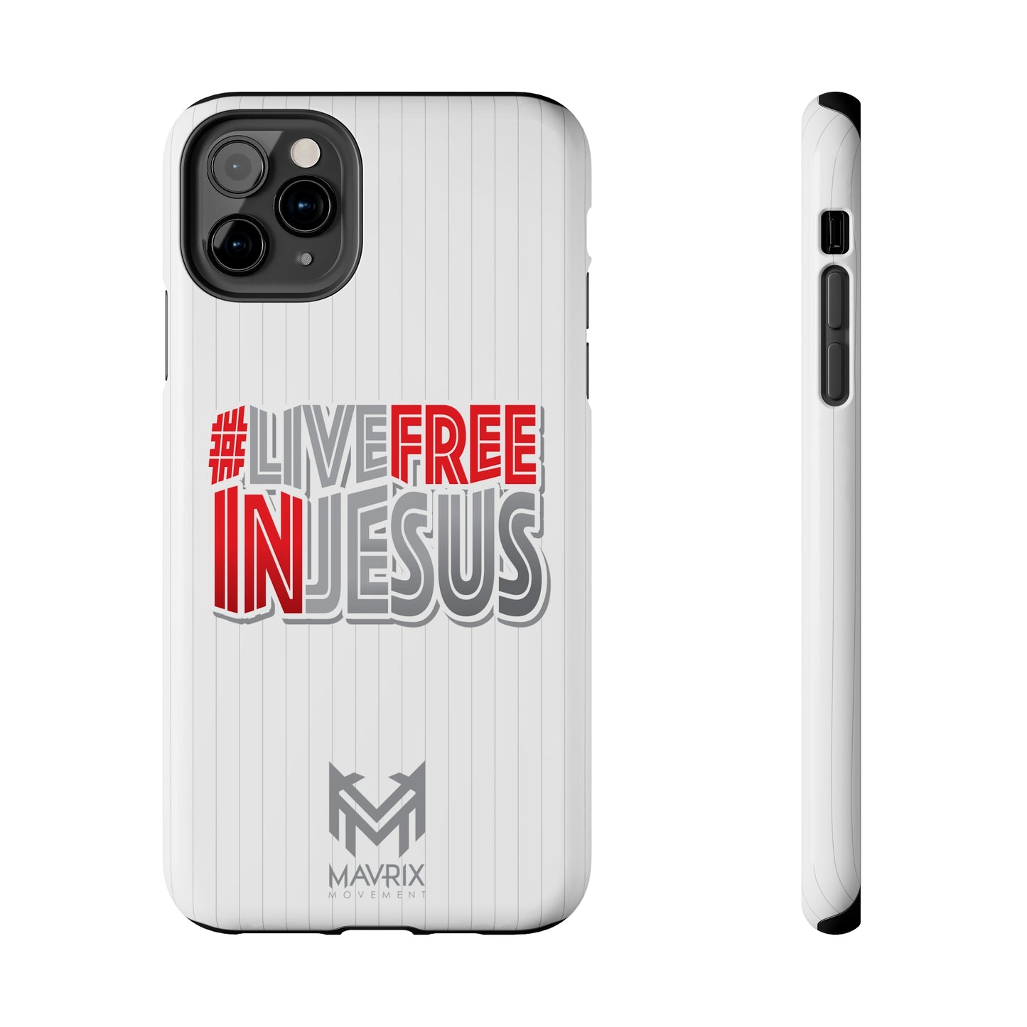 Mavrix #LIVEFREEINJESUS Pinstripe - Case Mate Tough Phone Cases