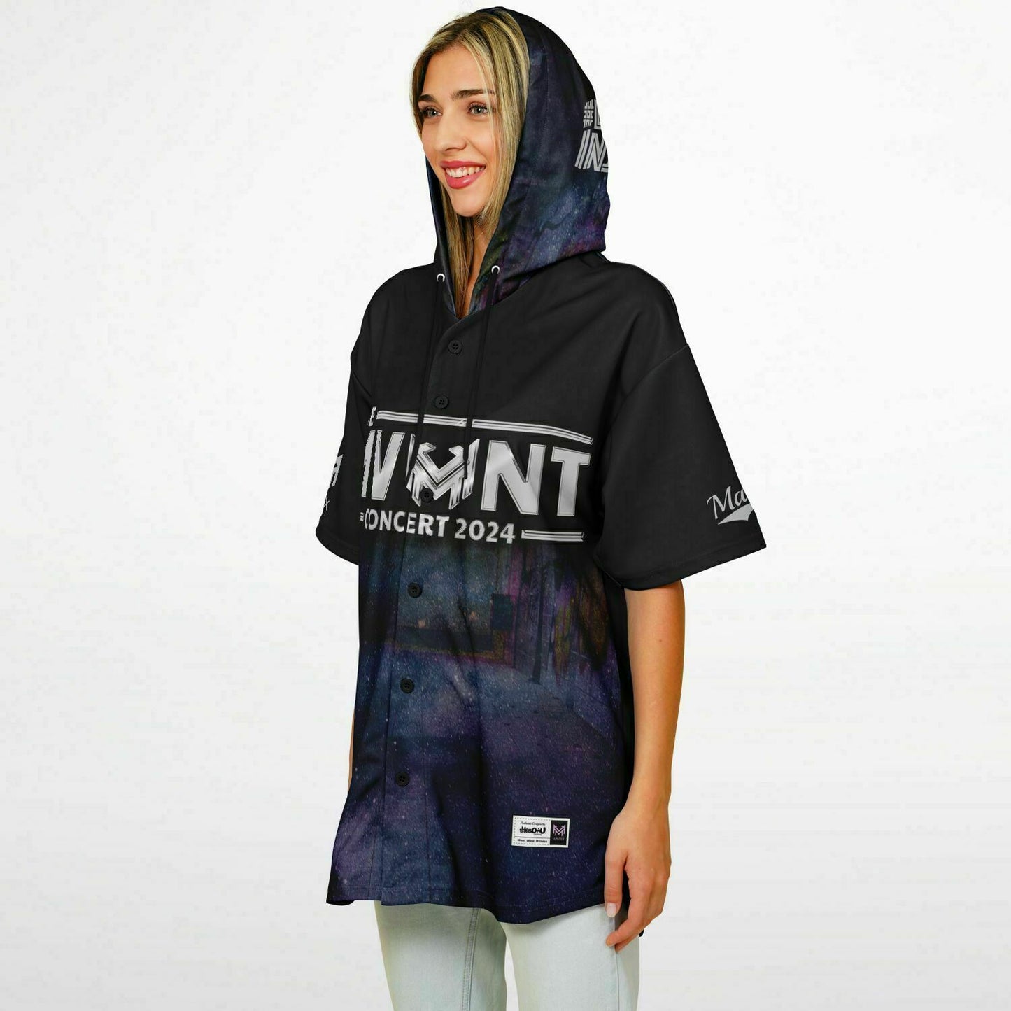 Official The MVMNT Concert '24 Hooded Baseball Jersey