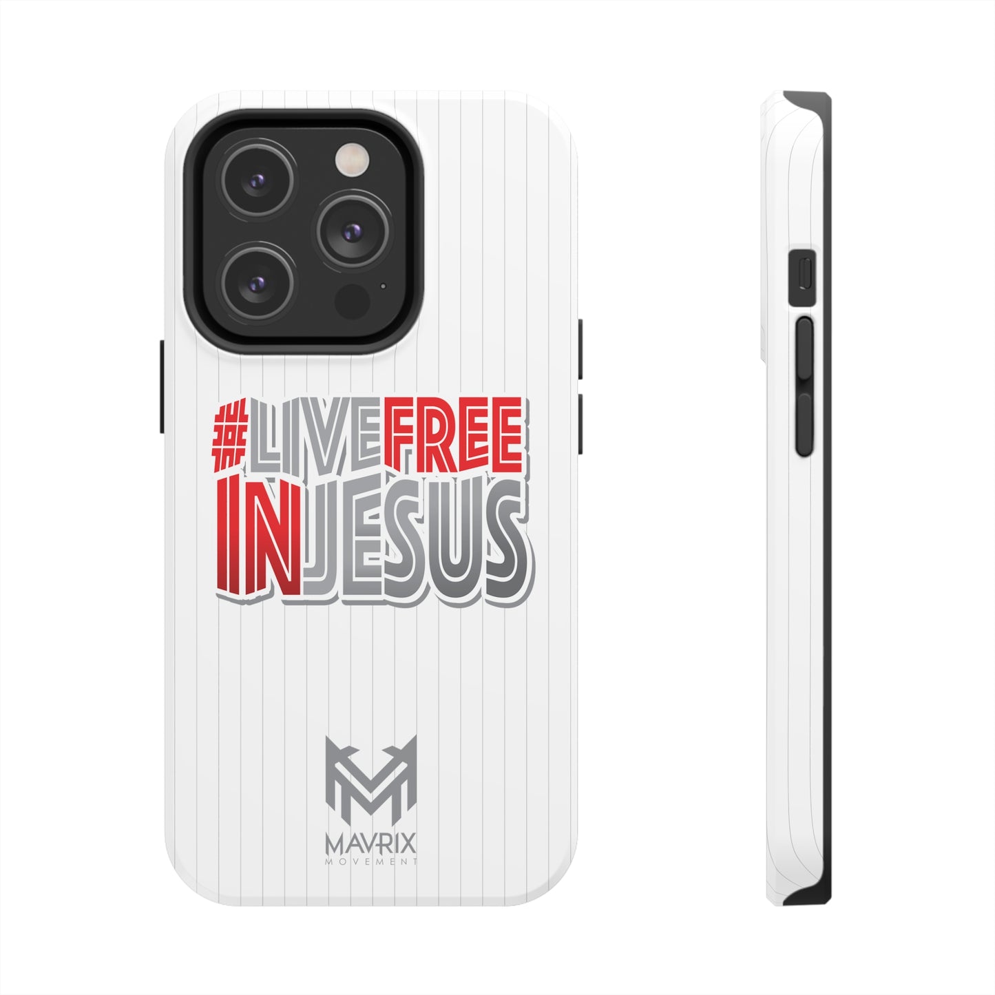 Mavrix #LIVEFREEINJESUS Pinstripe - Case Mate Tough Phone Cases