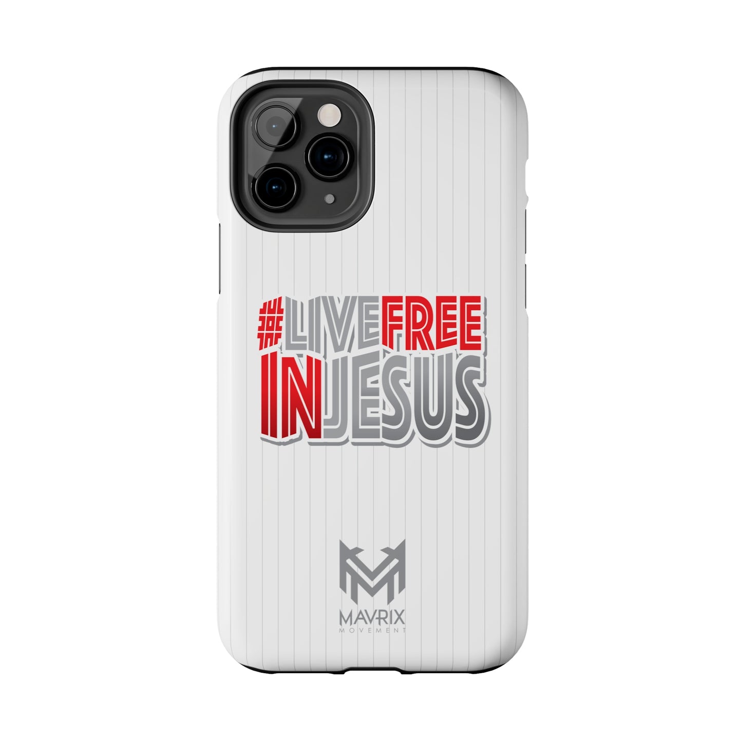 Mavrix #LIVEFREEINJESUS Pinstripe - Case Mate Tough Phone Cases