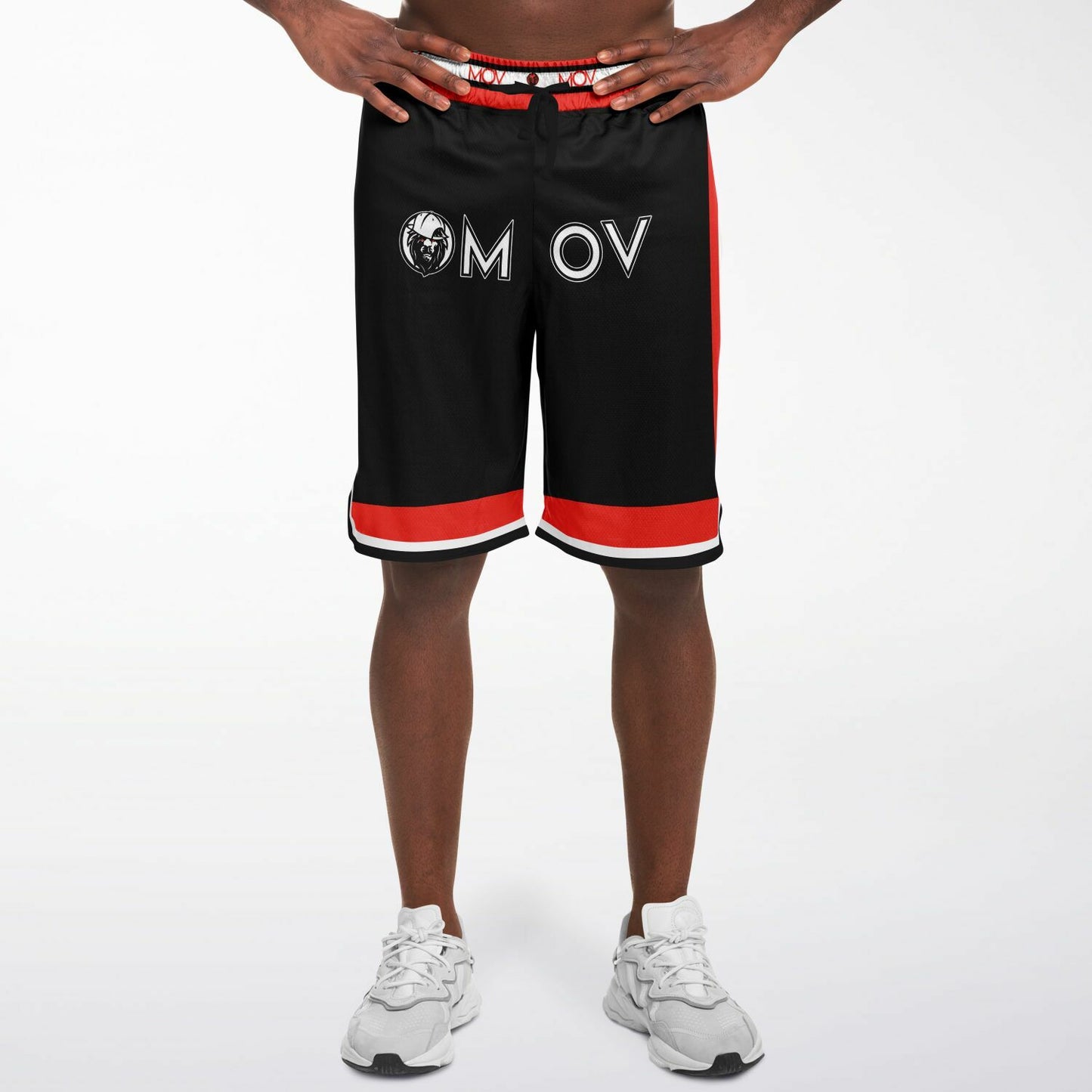 MOV Black-Red Basketball Shorts
