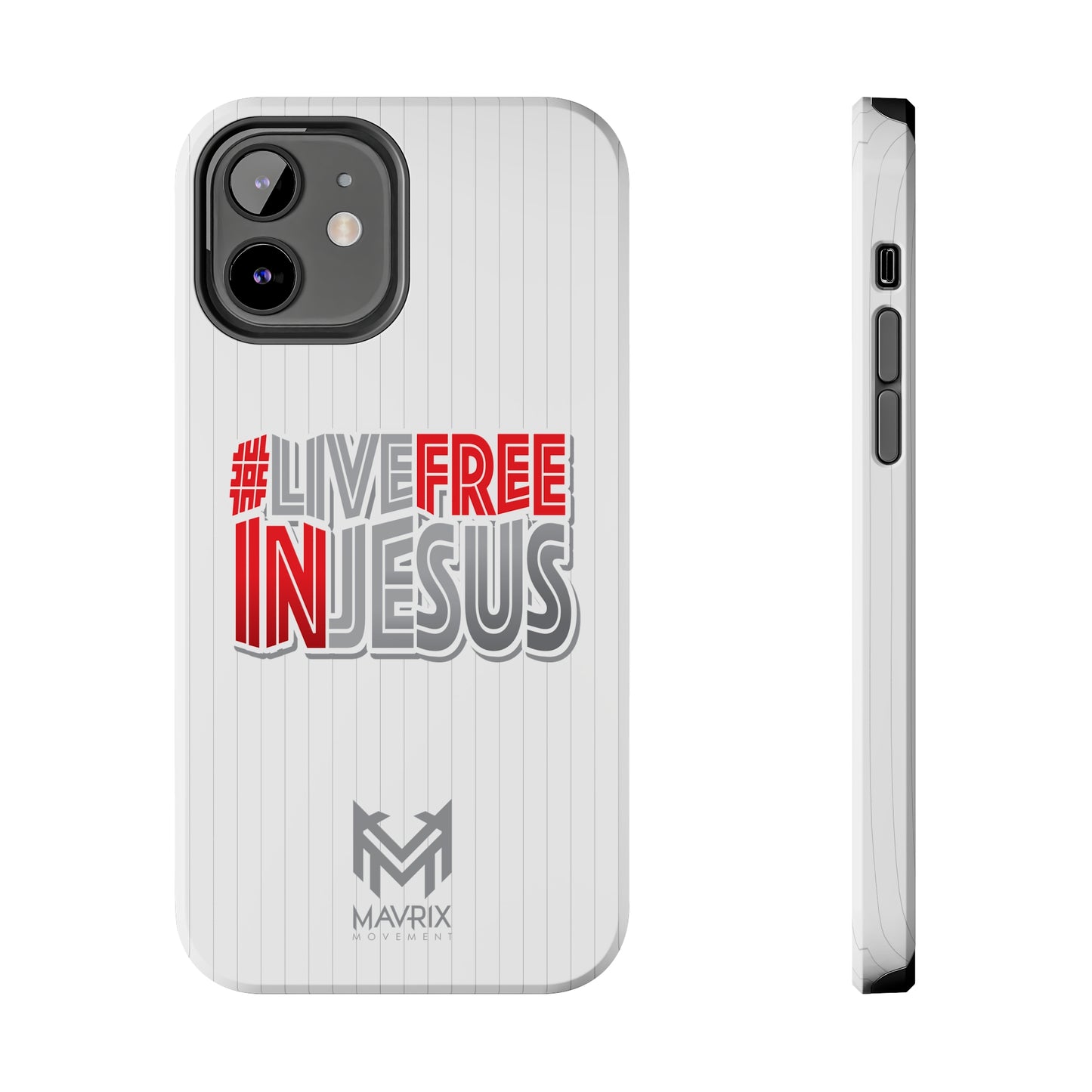 Mavrix #LIVEFREEINJESUS Pinstripe - Case Mate Tough Phone Cases