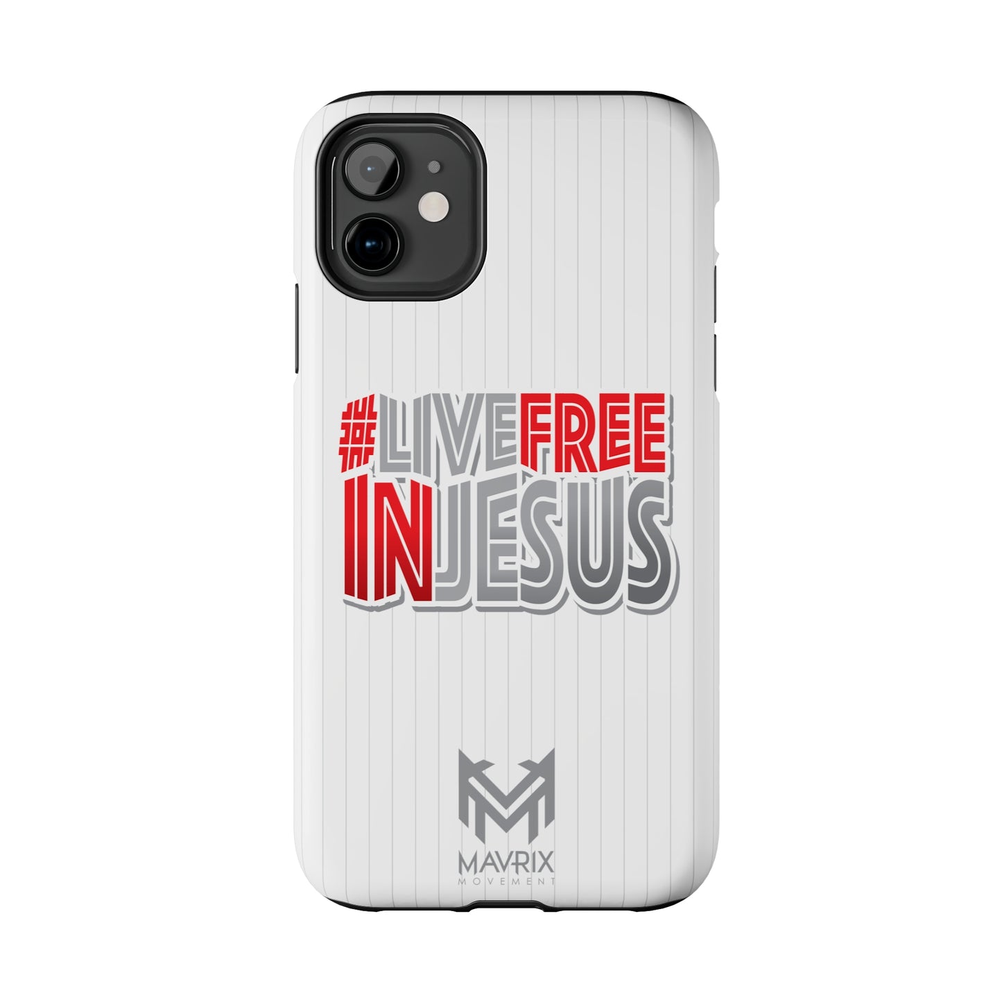 Mavrix #LIVEFREEINJESUS Pinstripe - Case Mate Tough Phone Cases