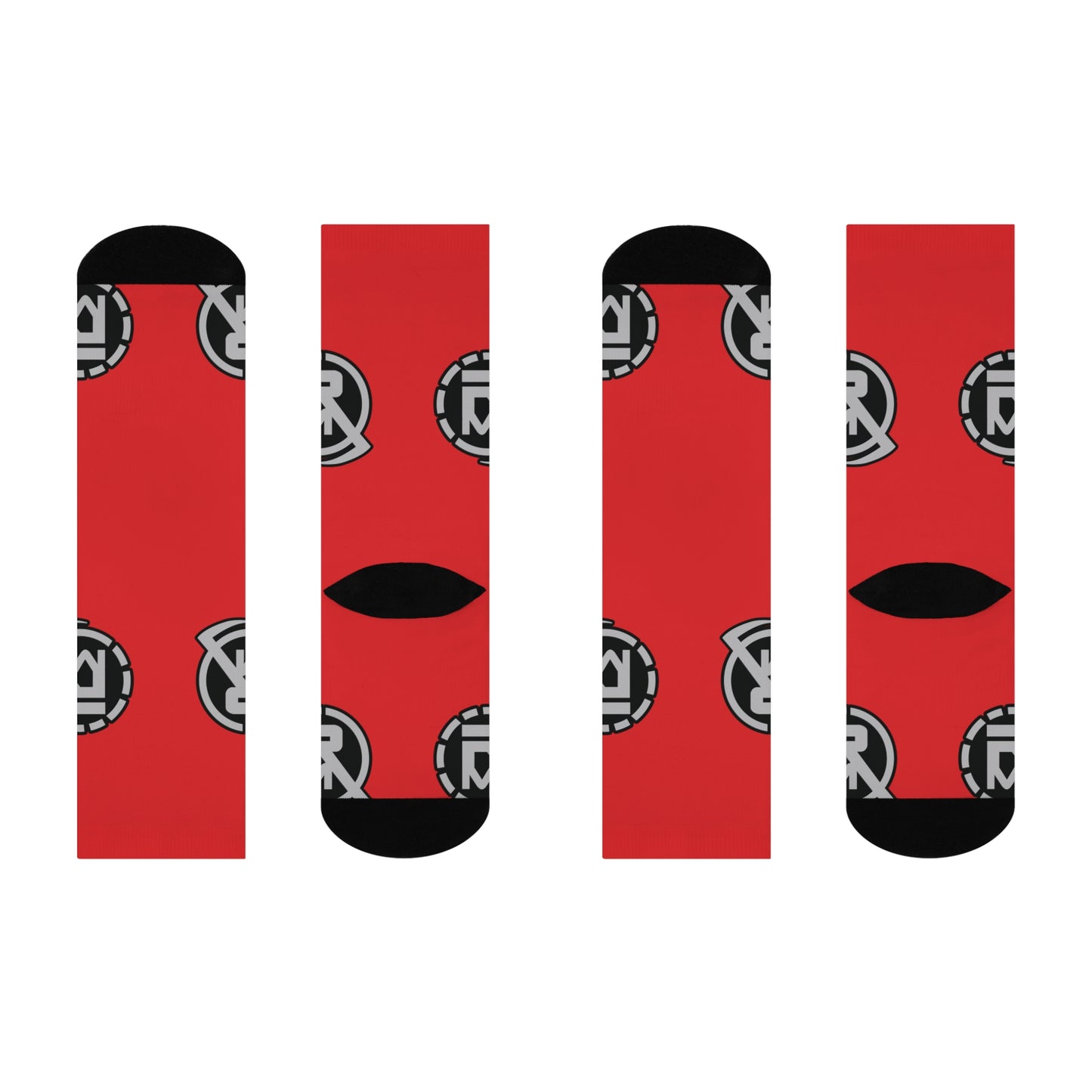 Simply Reveil Logo DTG Crew Socks (Red)