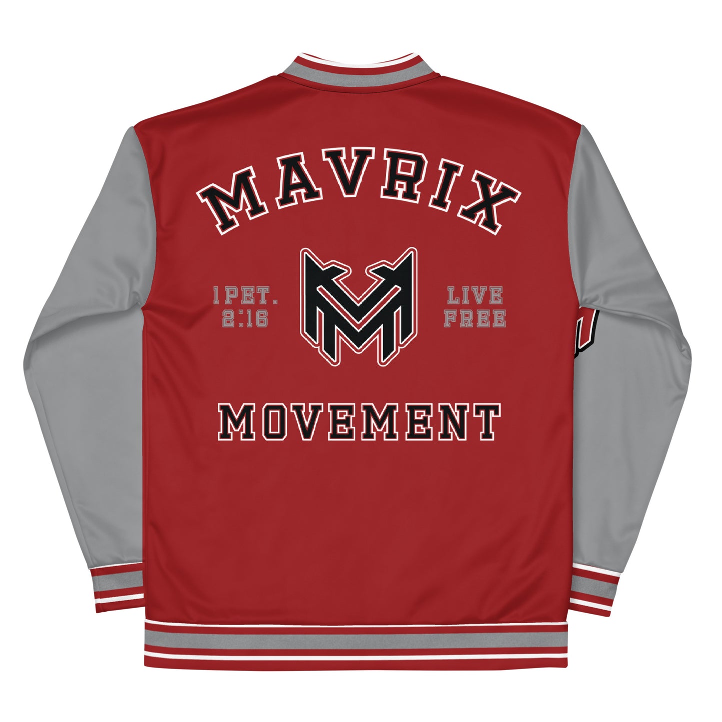 Mavrix Varsity Red Bomber Jacket
