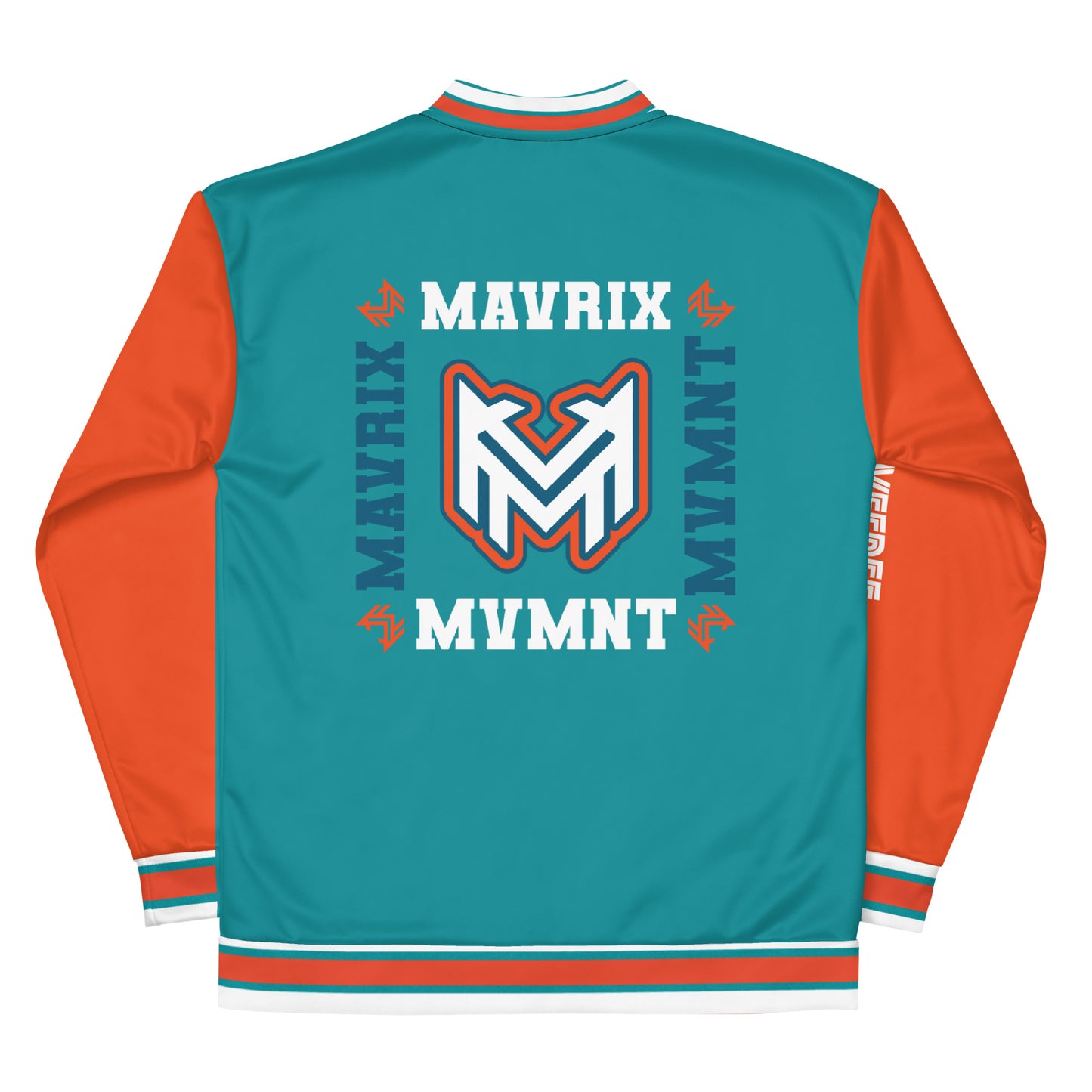 Mavrix Varsity Teal Bomber Jacket