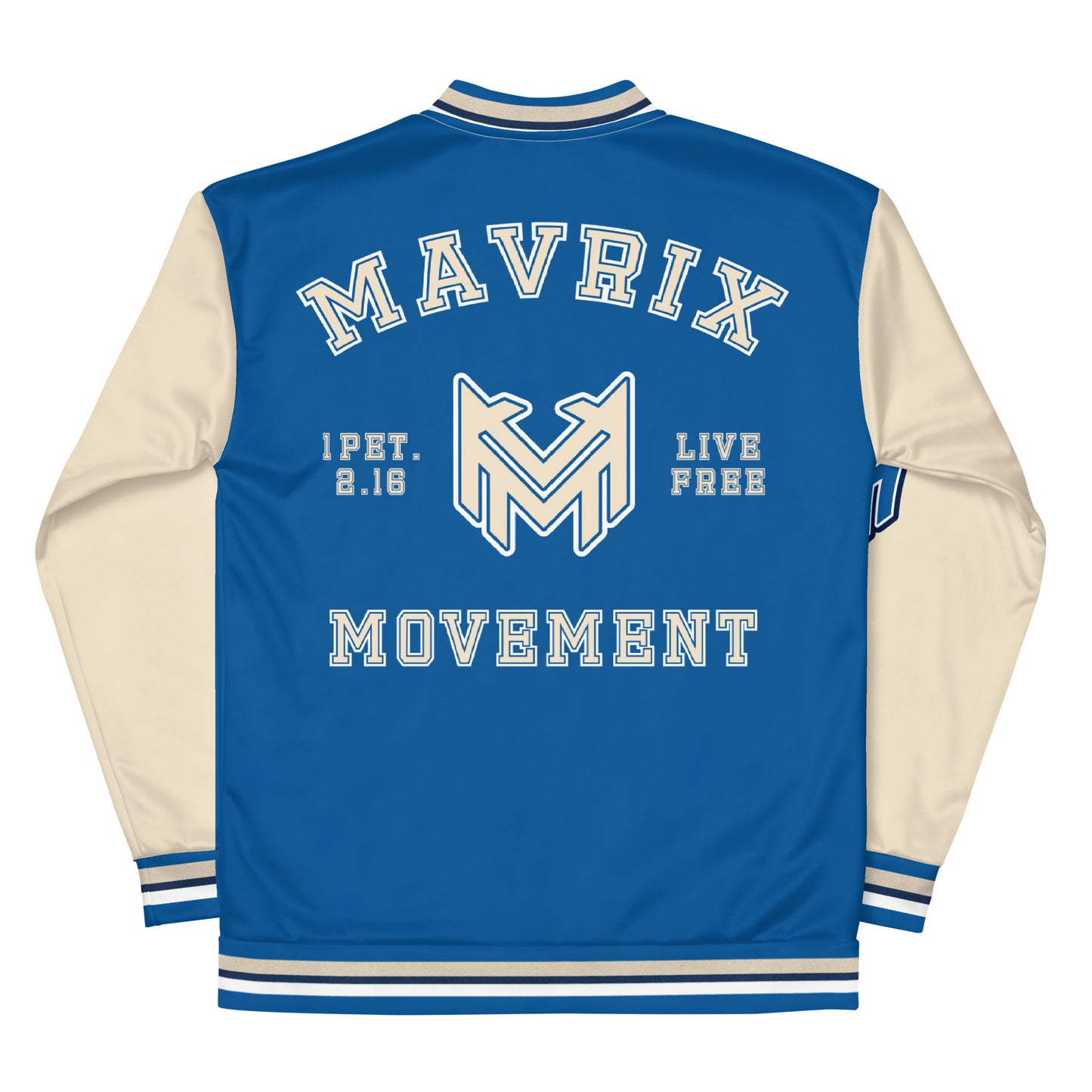 Mavrix Varsity Royal Bomber Jacket