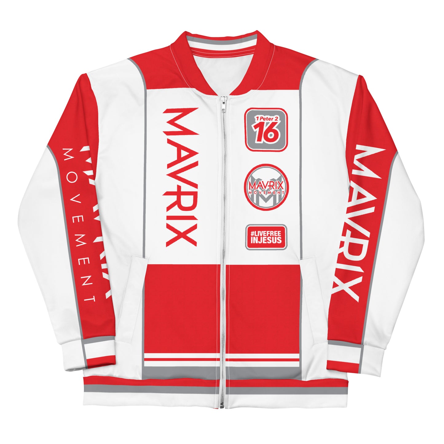 Mavrix Red Racer Bomber Jacket