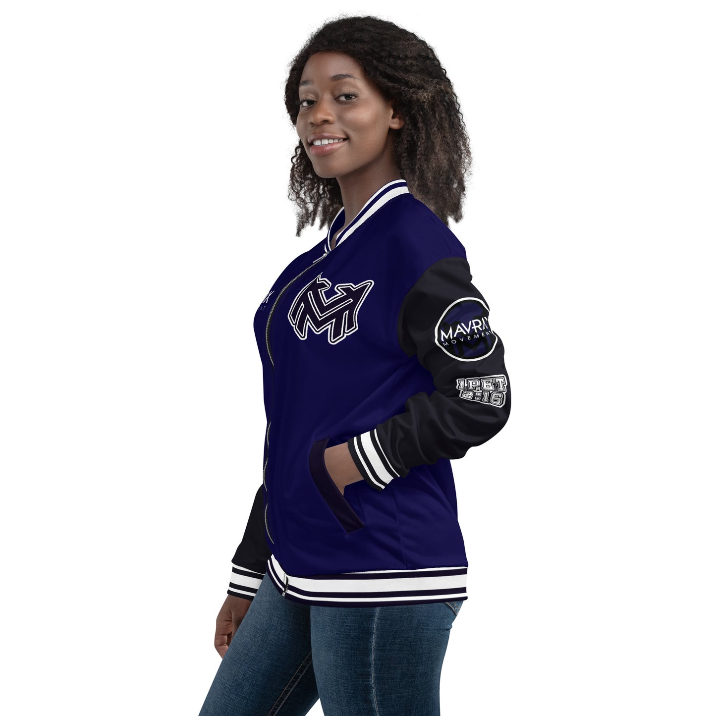 Mavrix Varsity Navy Bomber Jacket