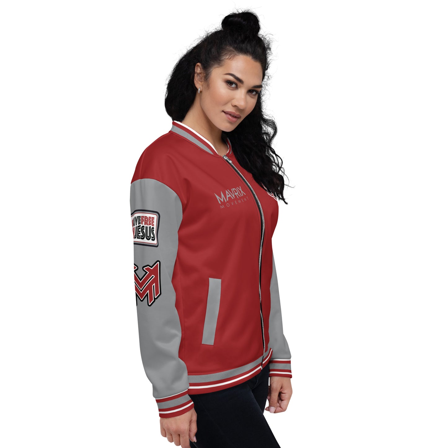 Mavrix Varsity Red Bomber Jacket