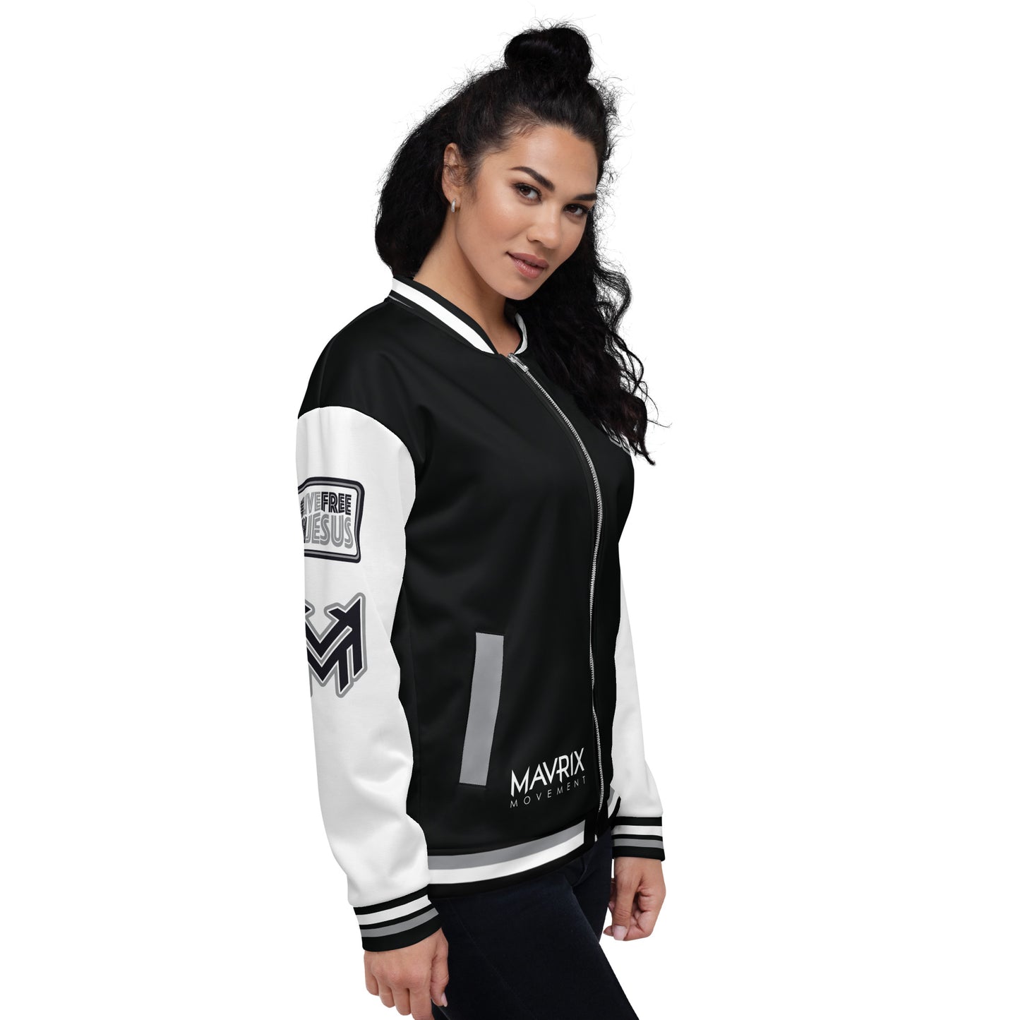 Mavrix Varsity Black Bomber Jacket