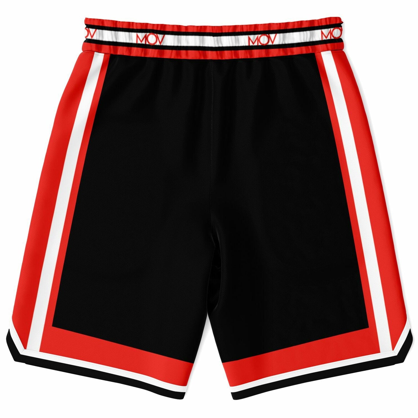 MOV Black-Red Basketball Shorts
