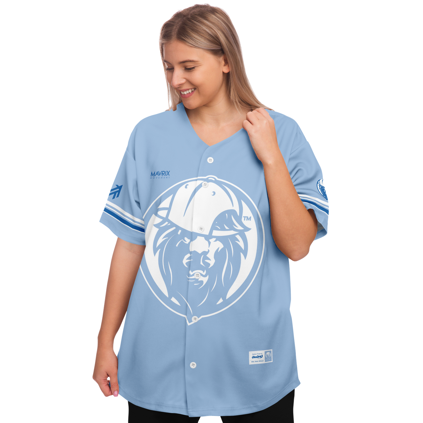 MOV 'Lina Blue Baseball Jersey