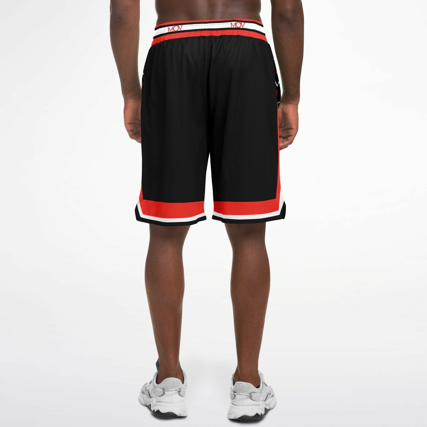 MOV Black-Red Basketball Shorts