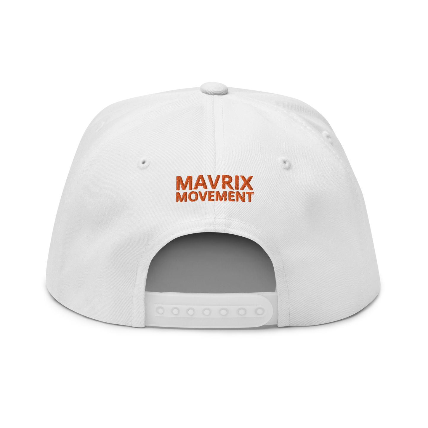 MOV Letters Orange Snapback (White)