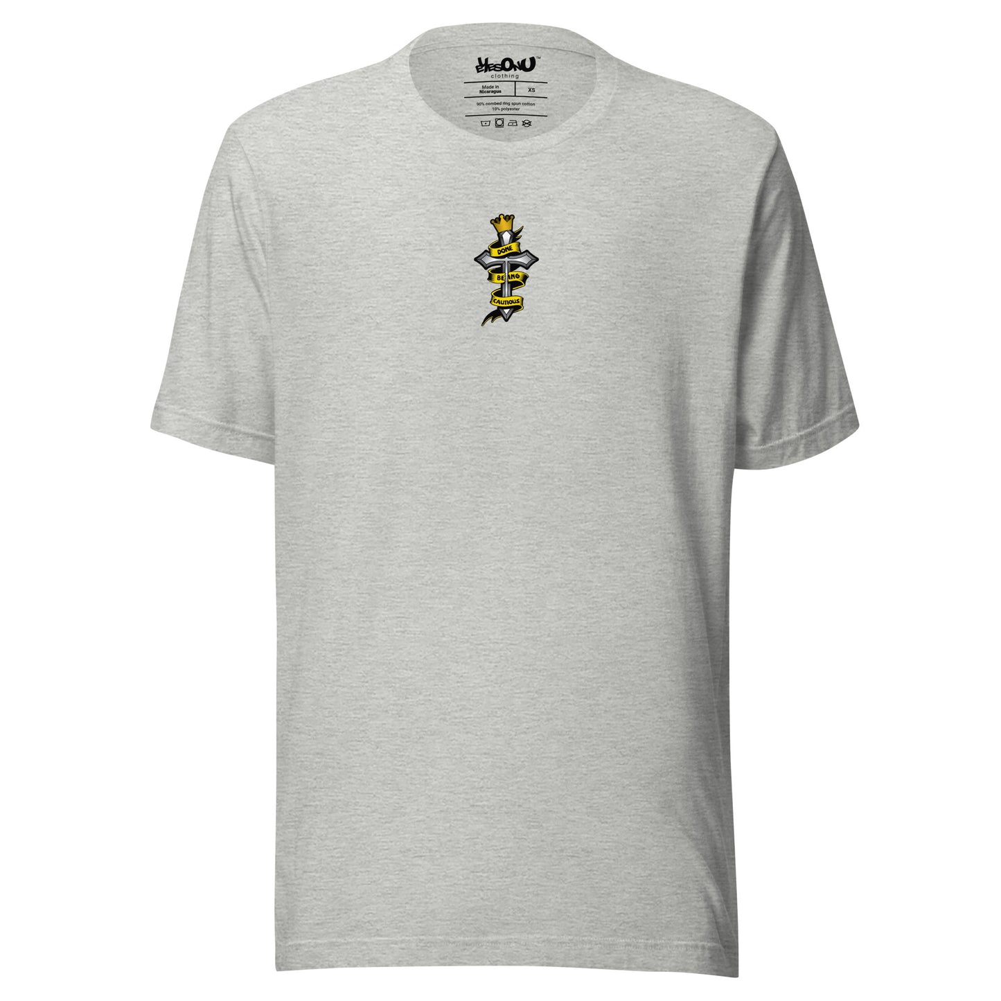 Done Being Cautious - Cross (2-sided) T-shirt (6 colors)