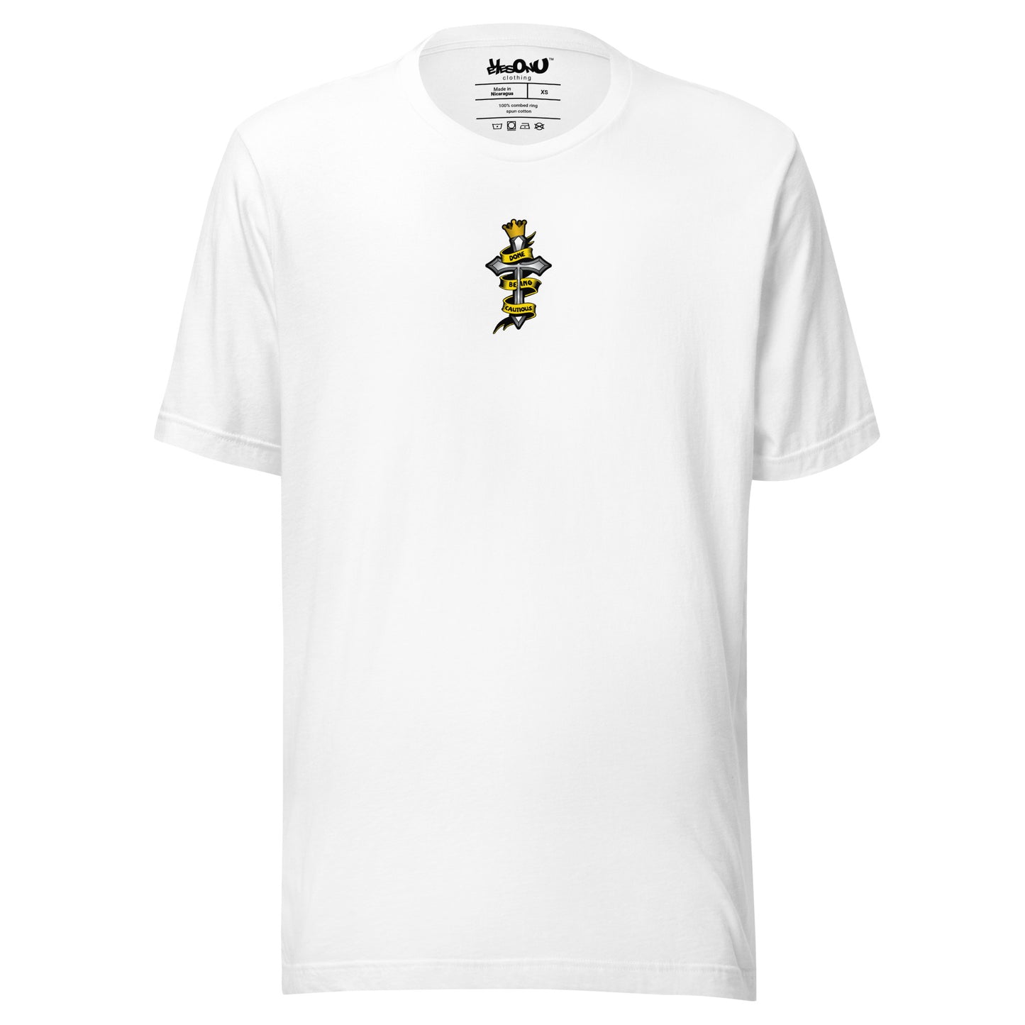 Done Being Cautious - Cross (2-sided) T-shirt (6 colors)