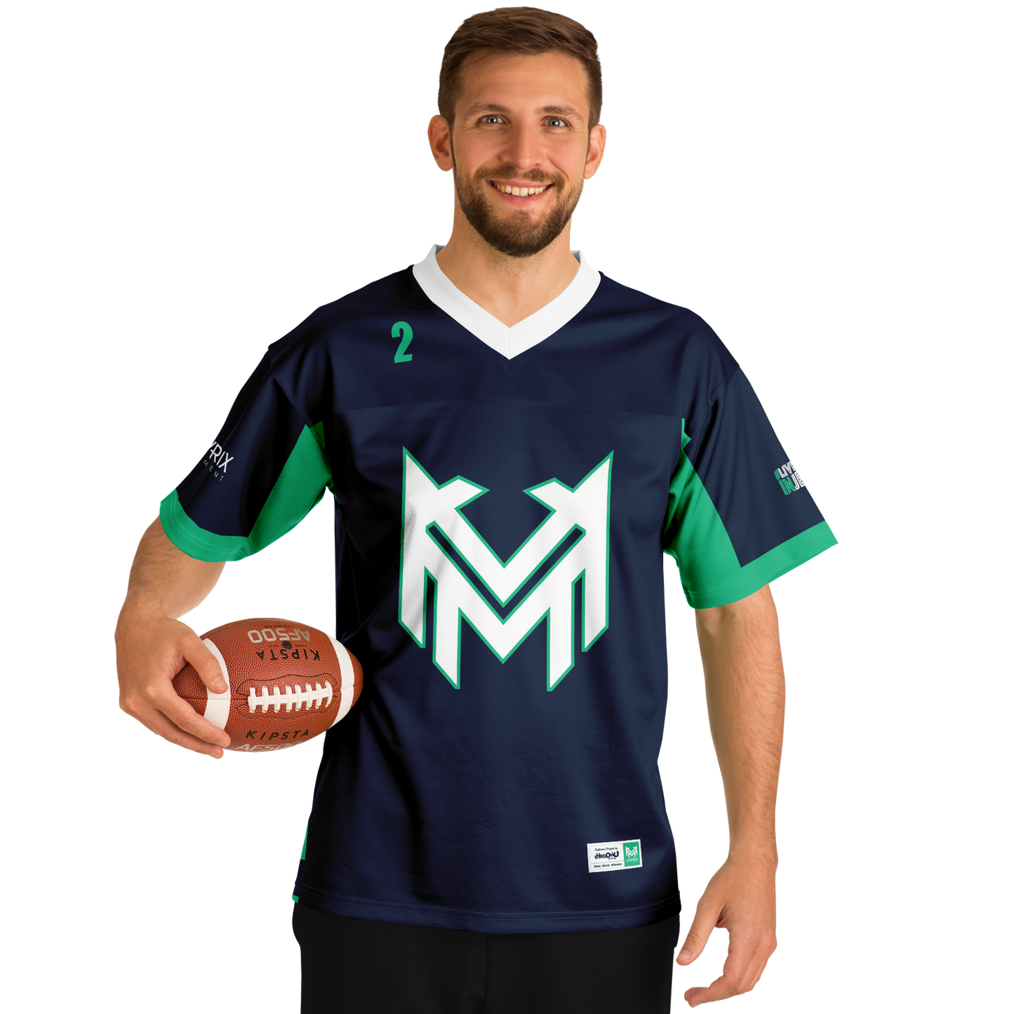 Mavrix Navy Football Jersey