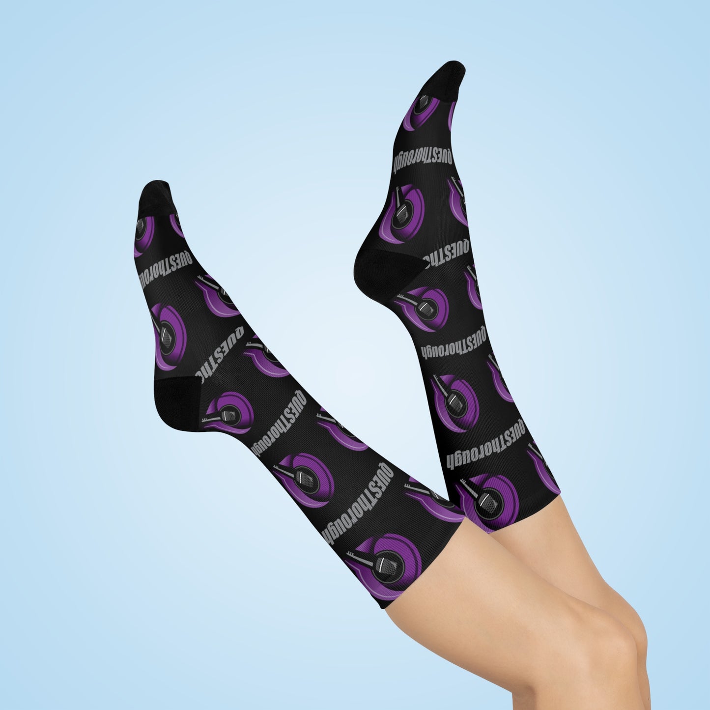 QuesThorough Signature DTG Crew Socks
