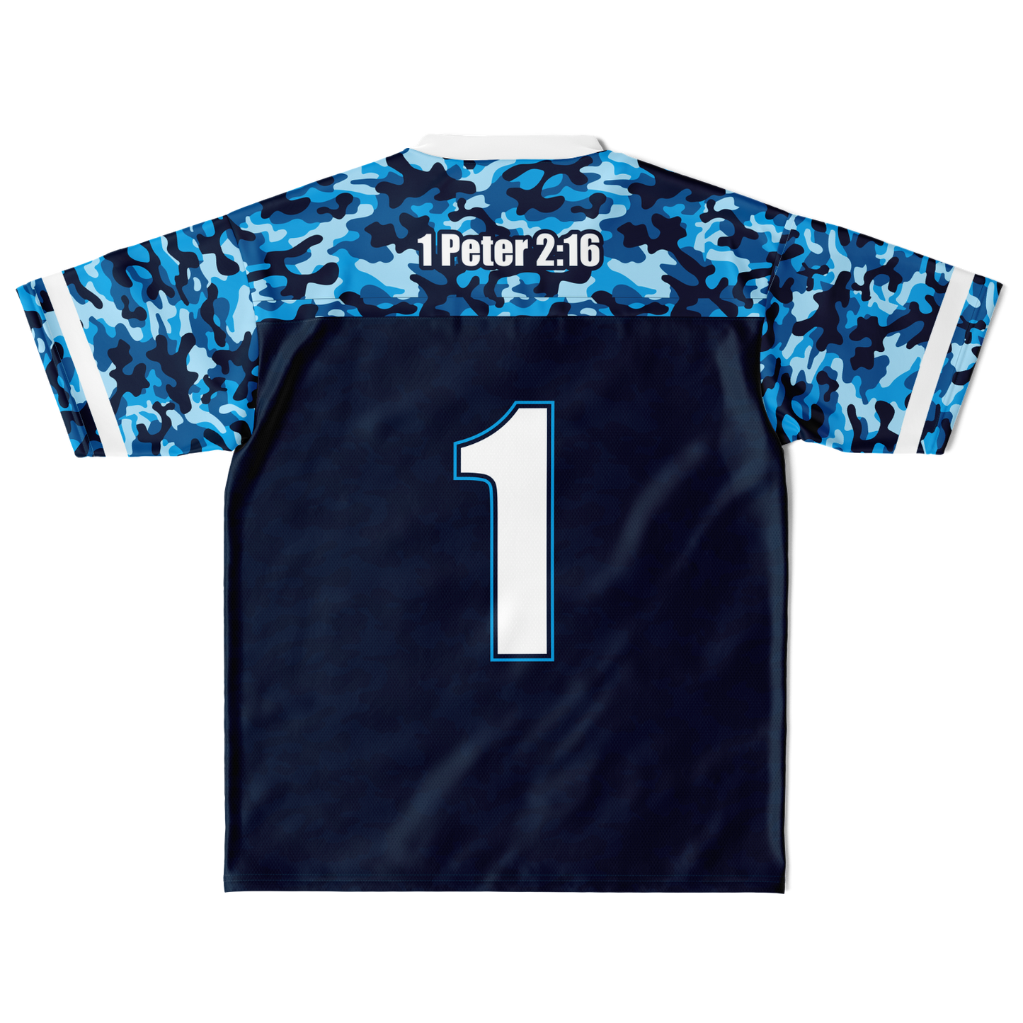 Mavrix Blue Camo Football Jersey