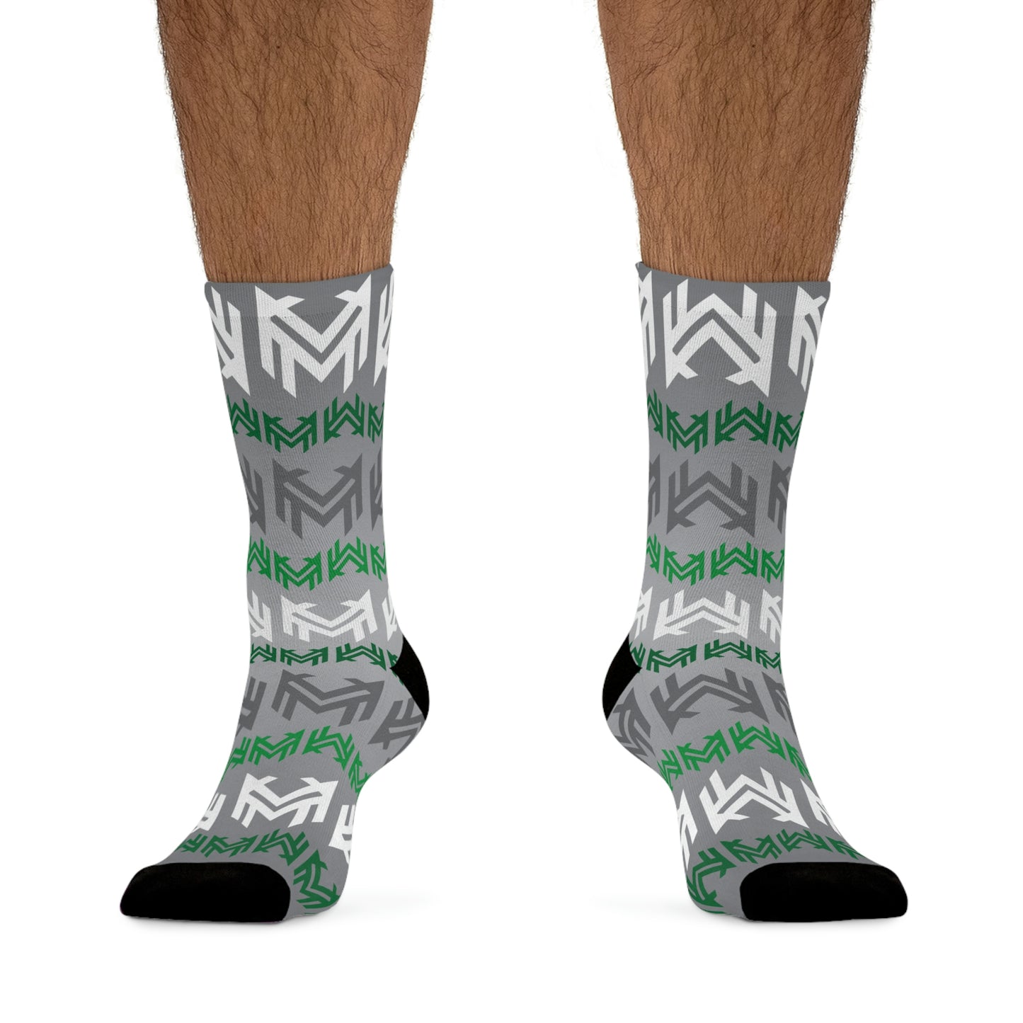 Mavrix Logo Pattern Green Socks