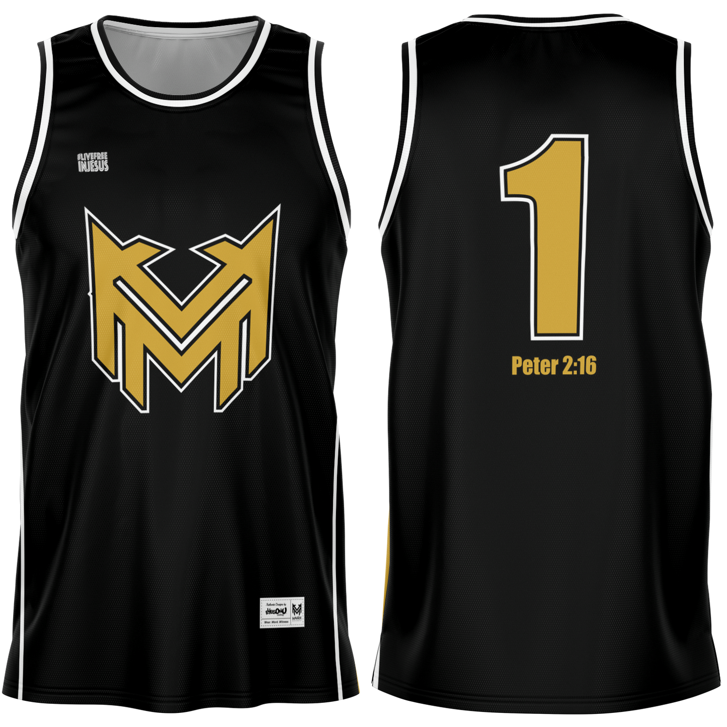 Mavrix Team BlkGold - Basketball Jersey