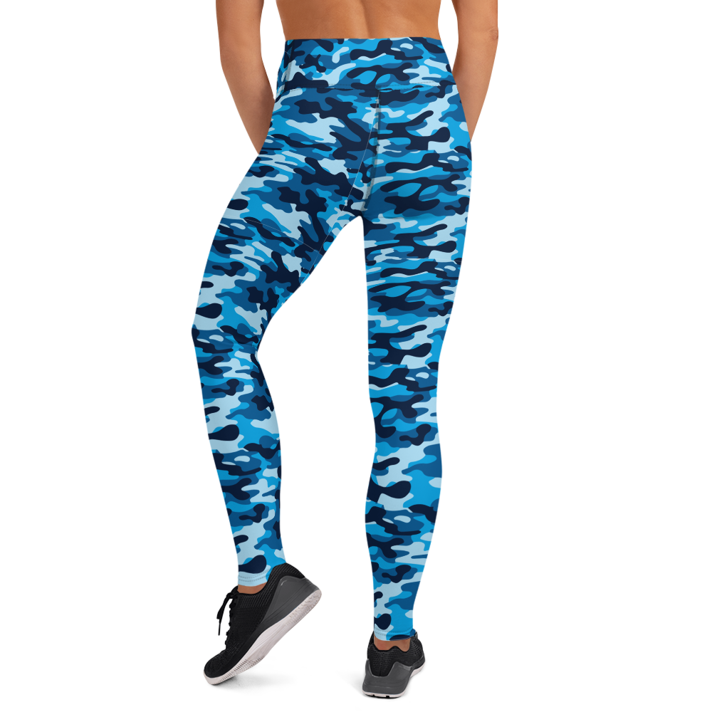 Mavrix Blue Camo Yoga Leggings