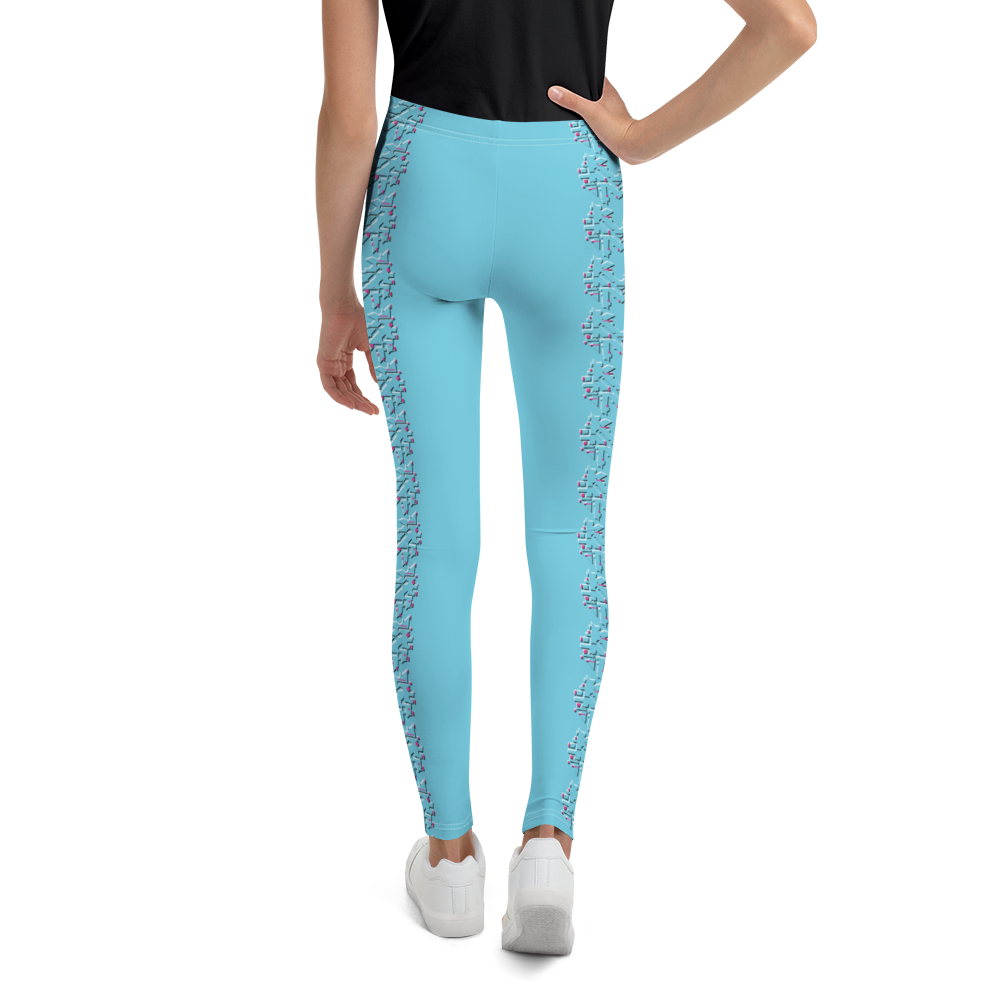 Mavrix Glitch Blue Youth Leggings