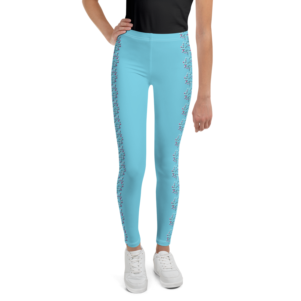 Mavrix Glitch Blue Youth Leggings