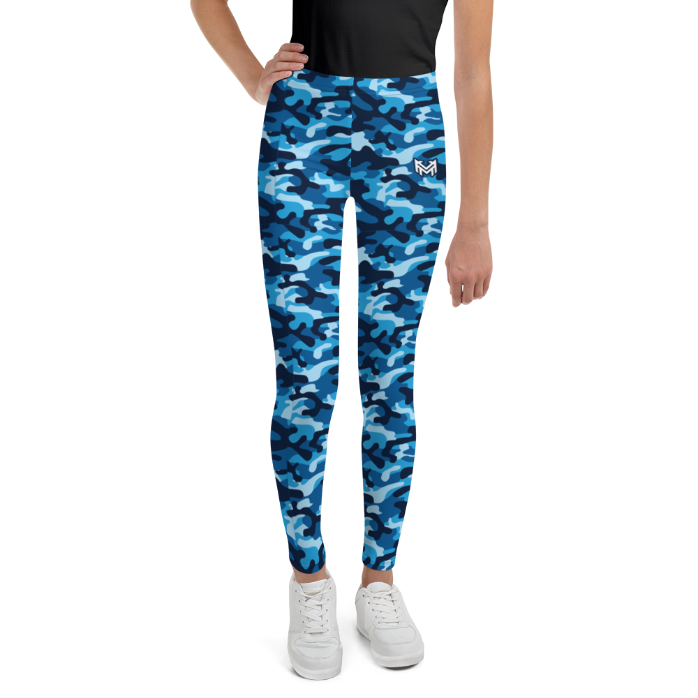 Mavrix Blue Camo Youth Leggings