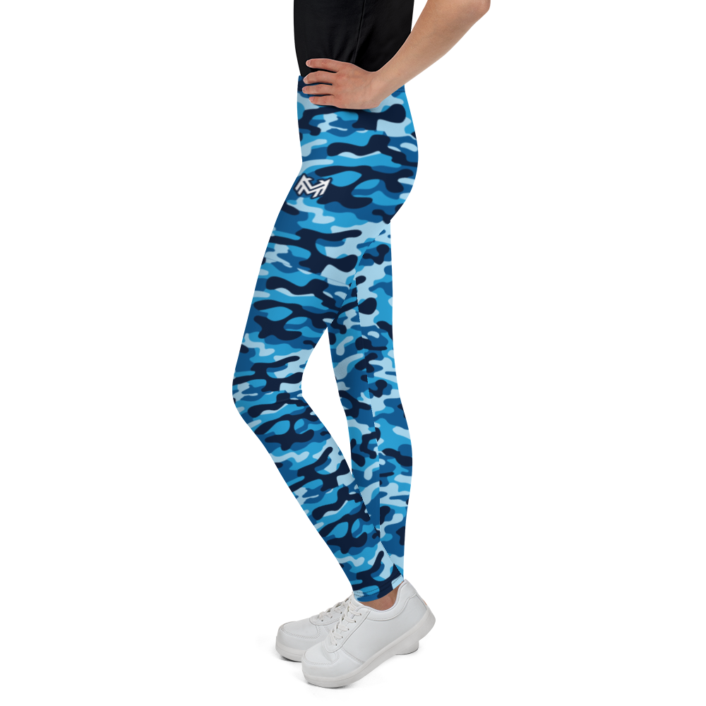 Mavrix Blue Camo Youth Leggings