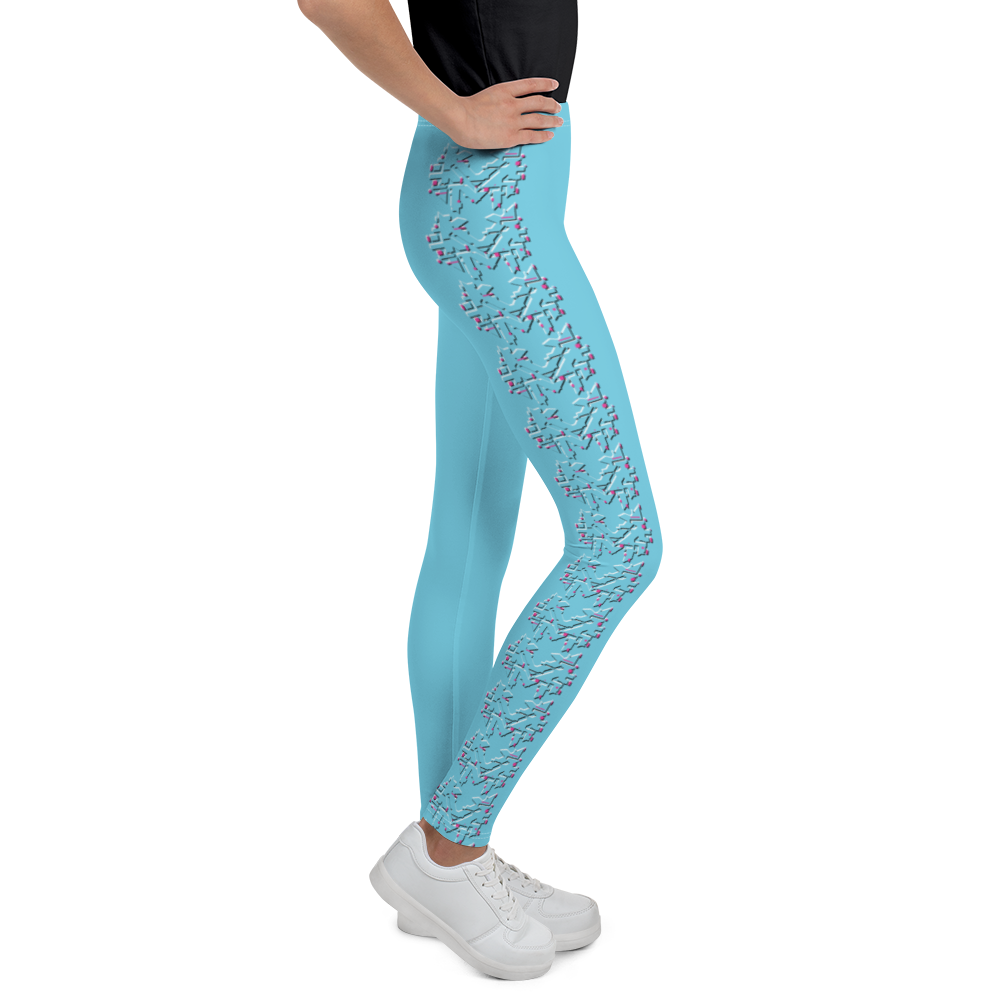 Mavrix Glitch Blue Youth Leggings