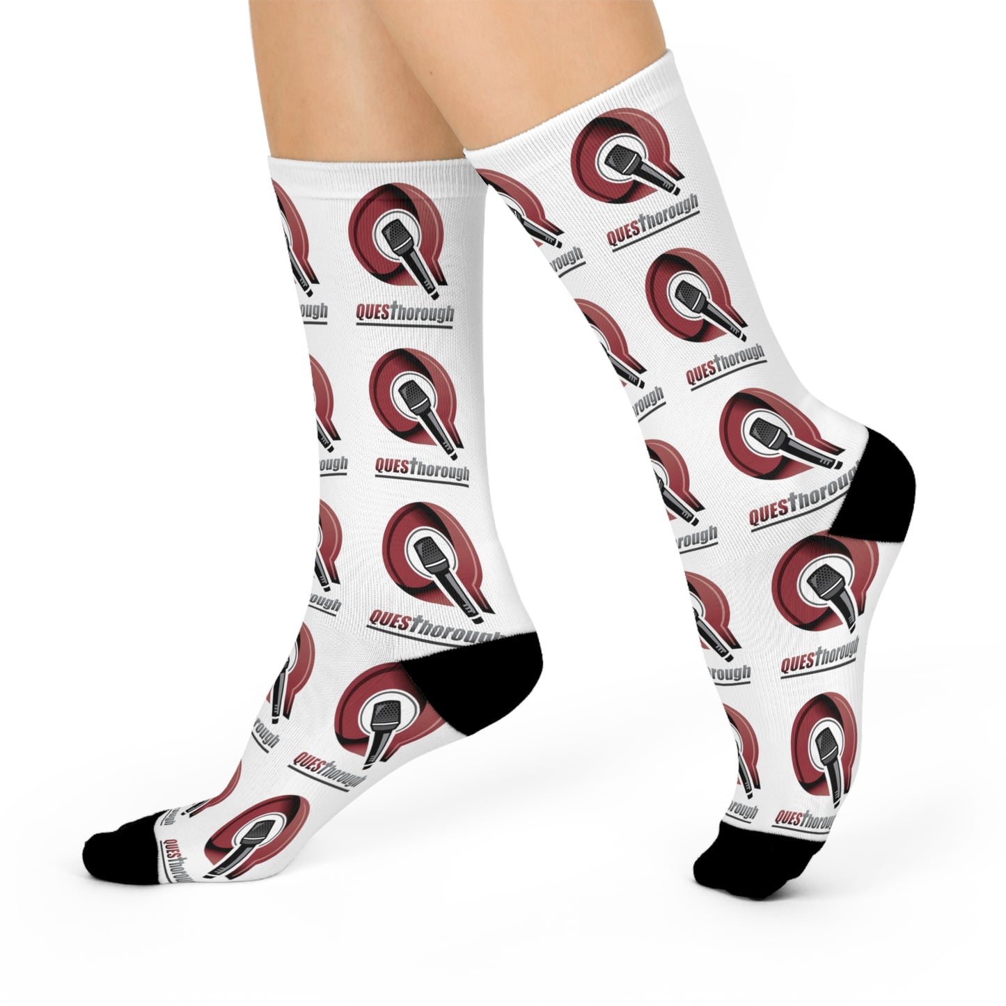 QuesThorough Signature Red DTG Crew Socks