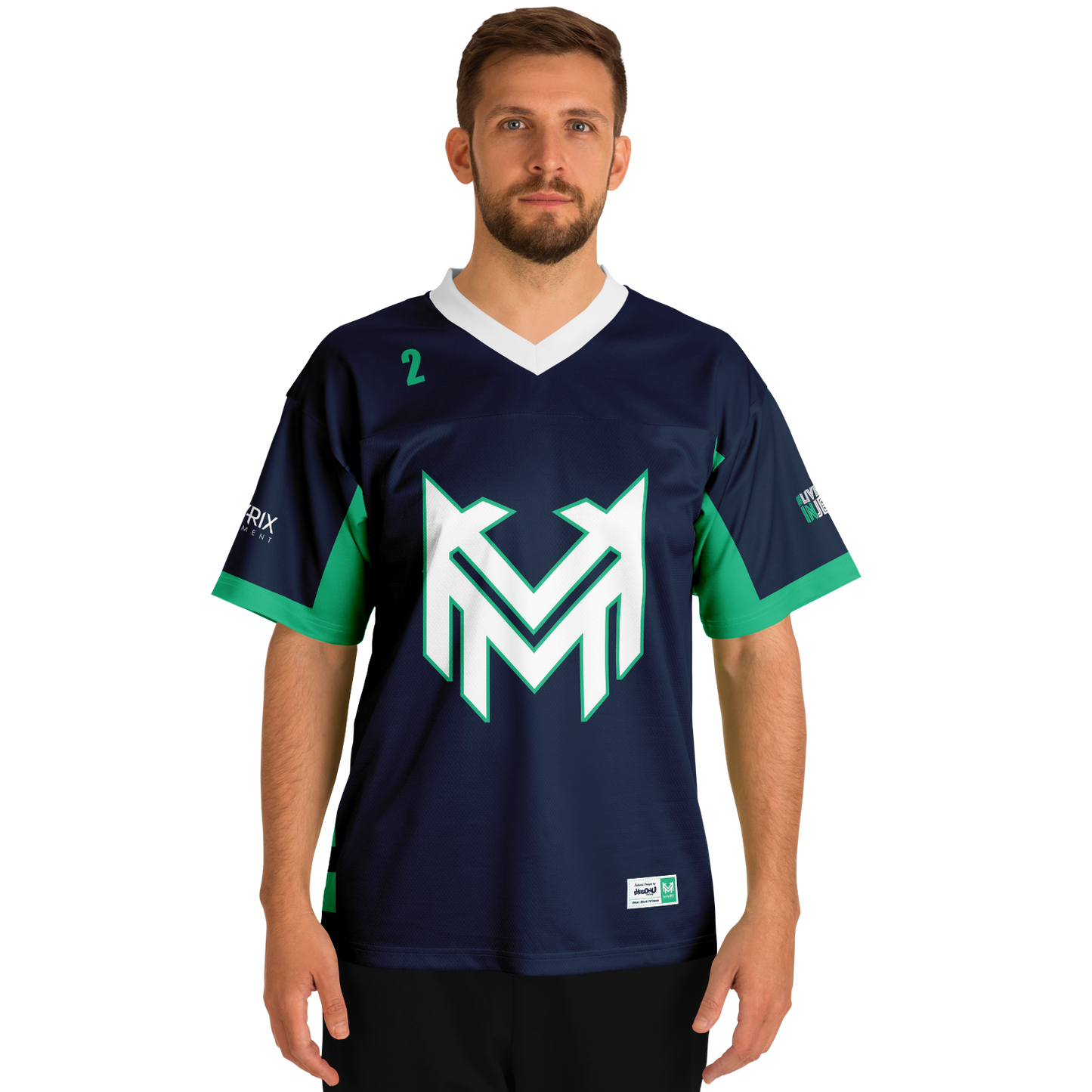 Mavrix Navy Football Jersey