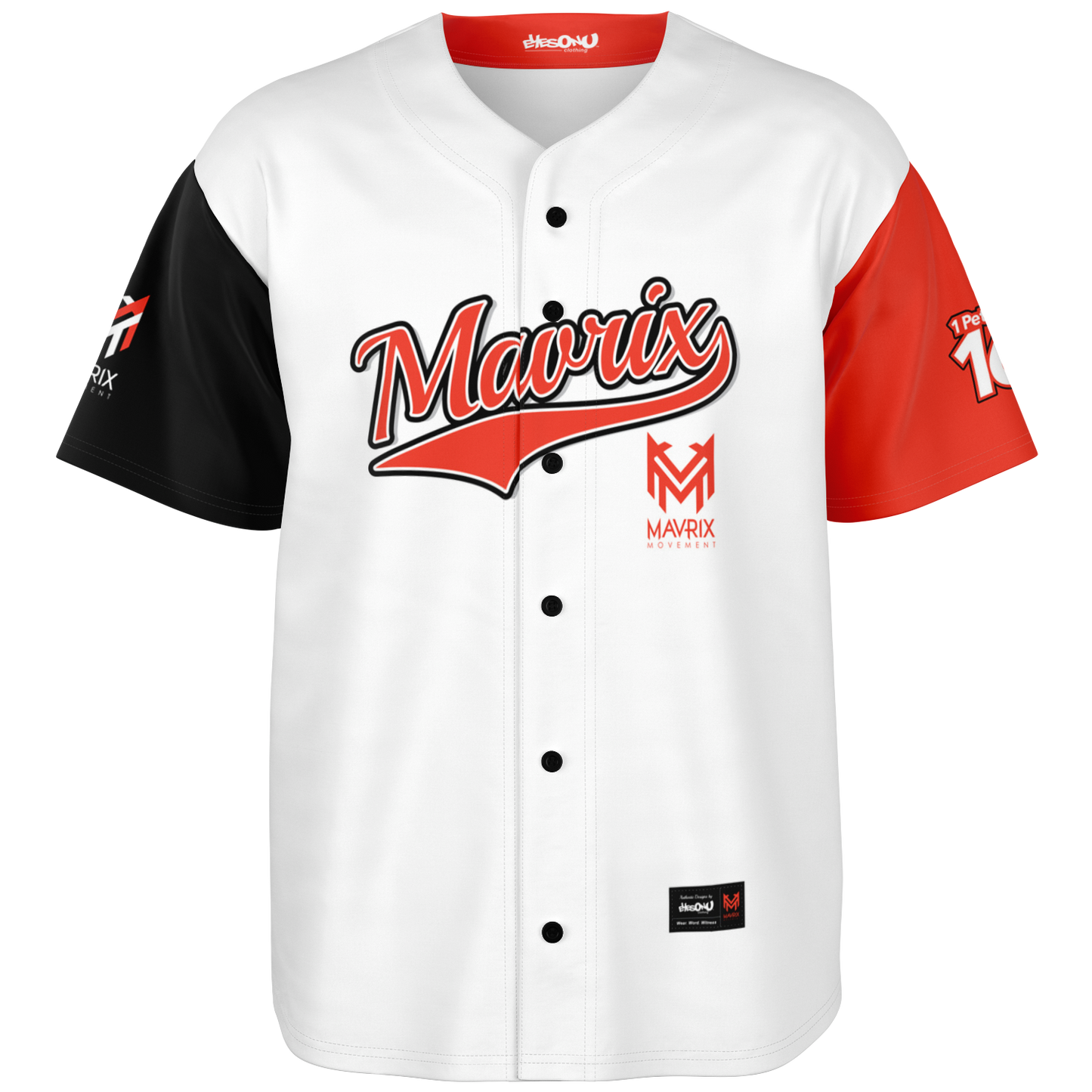 Mavrix Bright Crimson Baseball Jersey