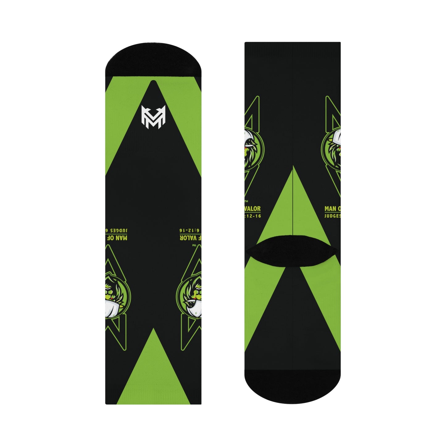 MOV Logo Letters Volt DTG Crew Socks