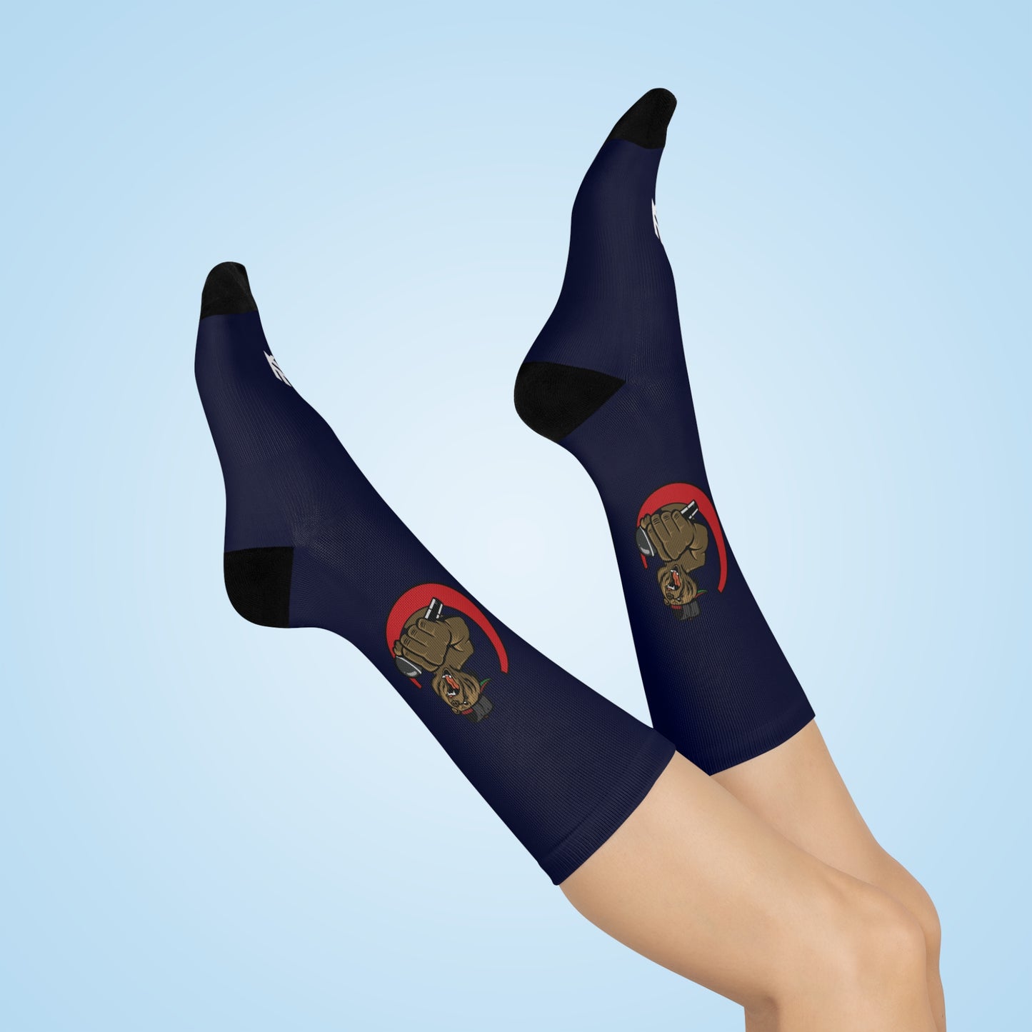 Lac Grizzy Signature DTG Crew Socks