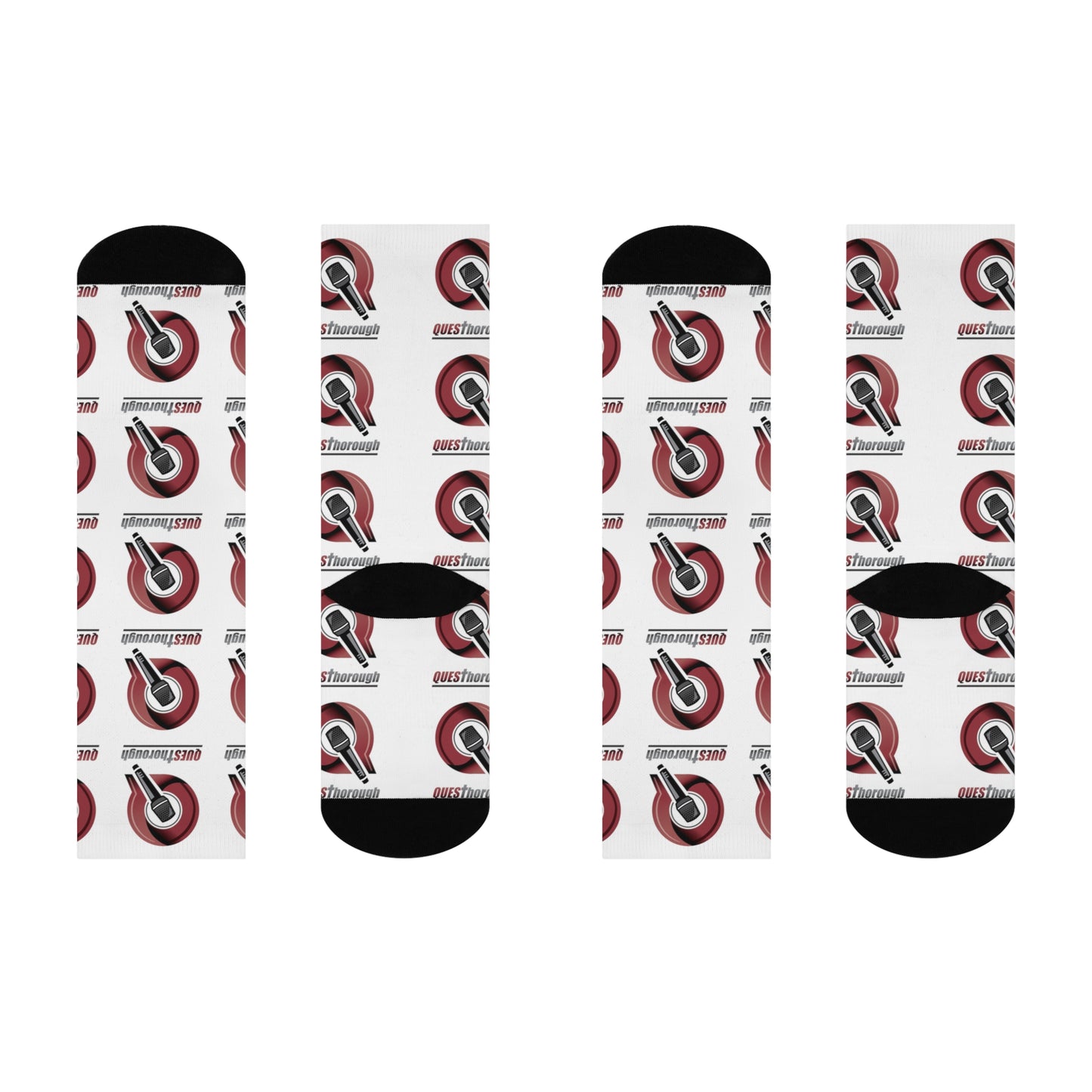 QuesThorough Signature Red DTG Crew Socks