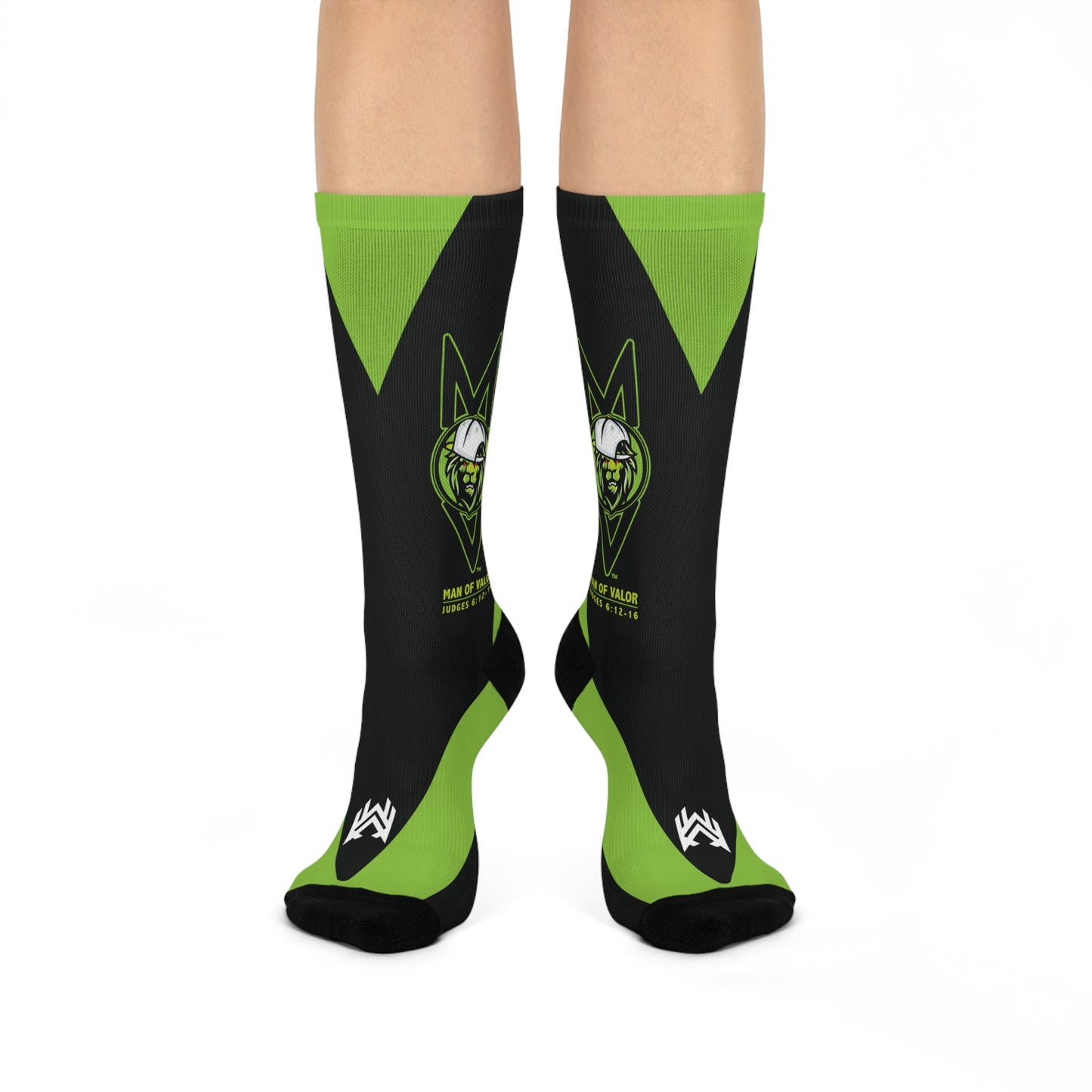 MOV Logo Letters Volt DTG Crew Socks