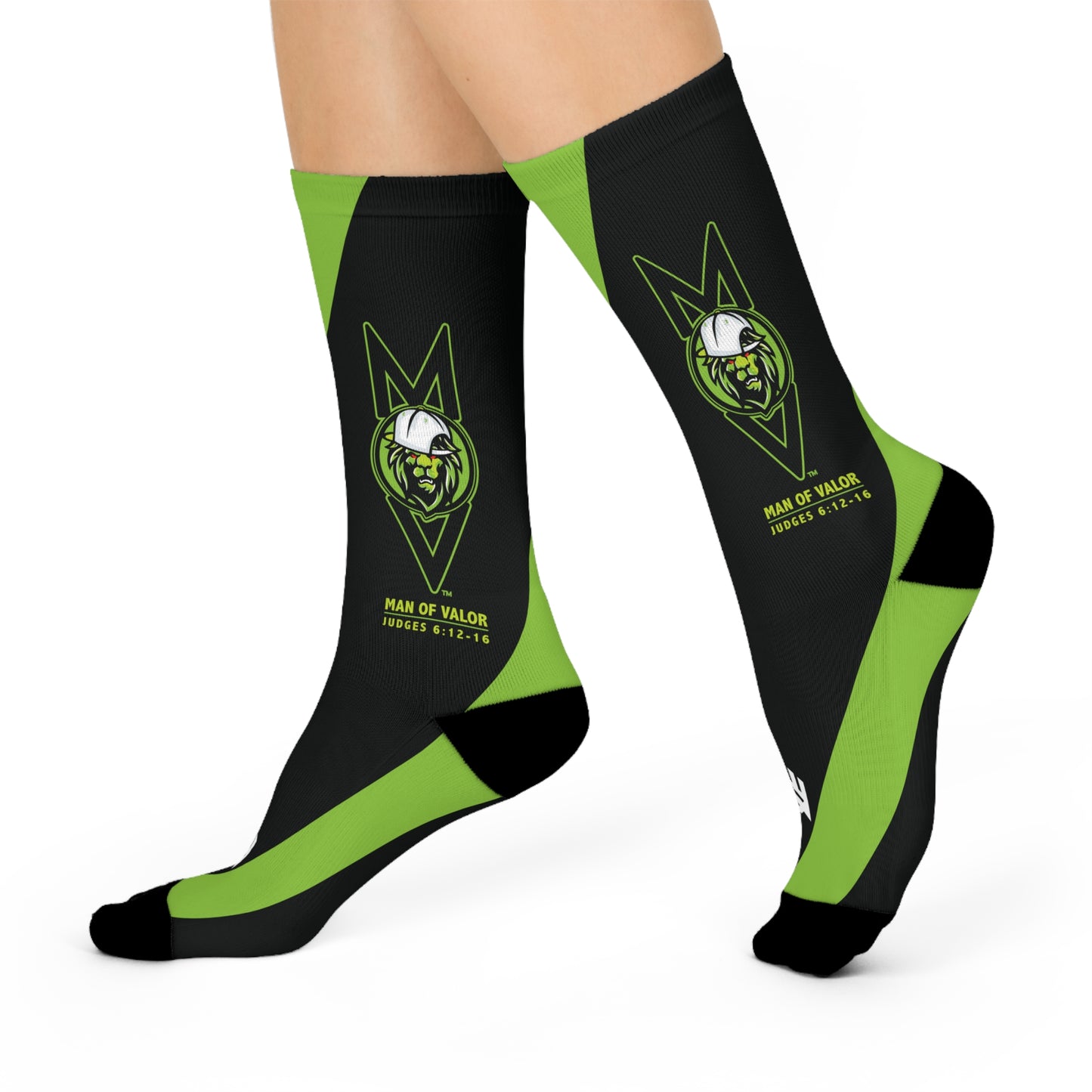 MOV Logo Letters Volt DTG Crew Socks