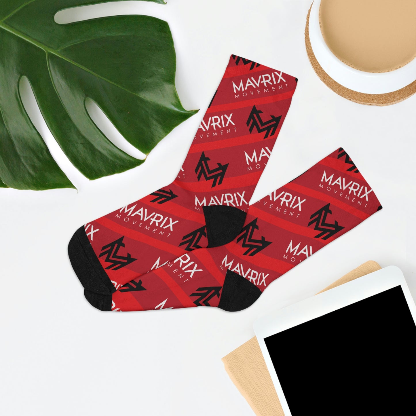 Mavrix Logos Red Socks