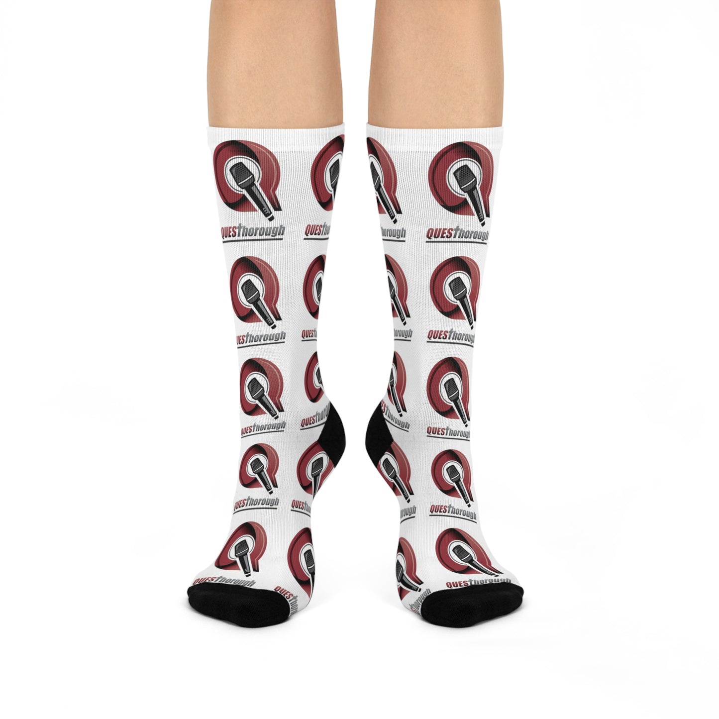 QuesThorough Signature Red DTG Crew Socks