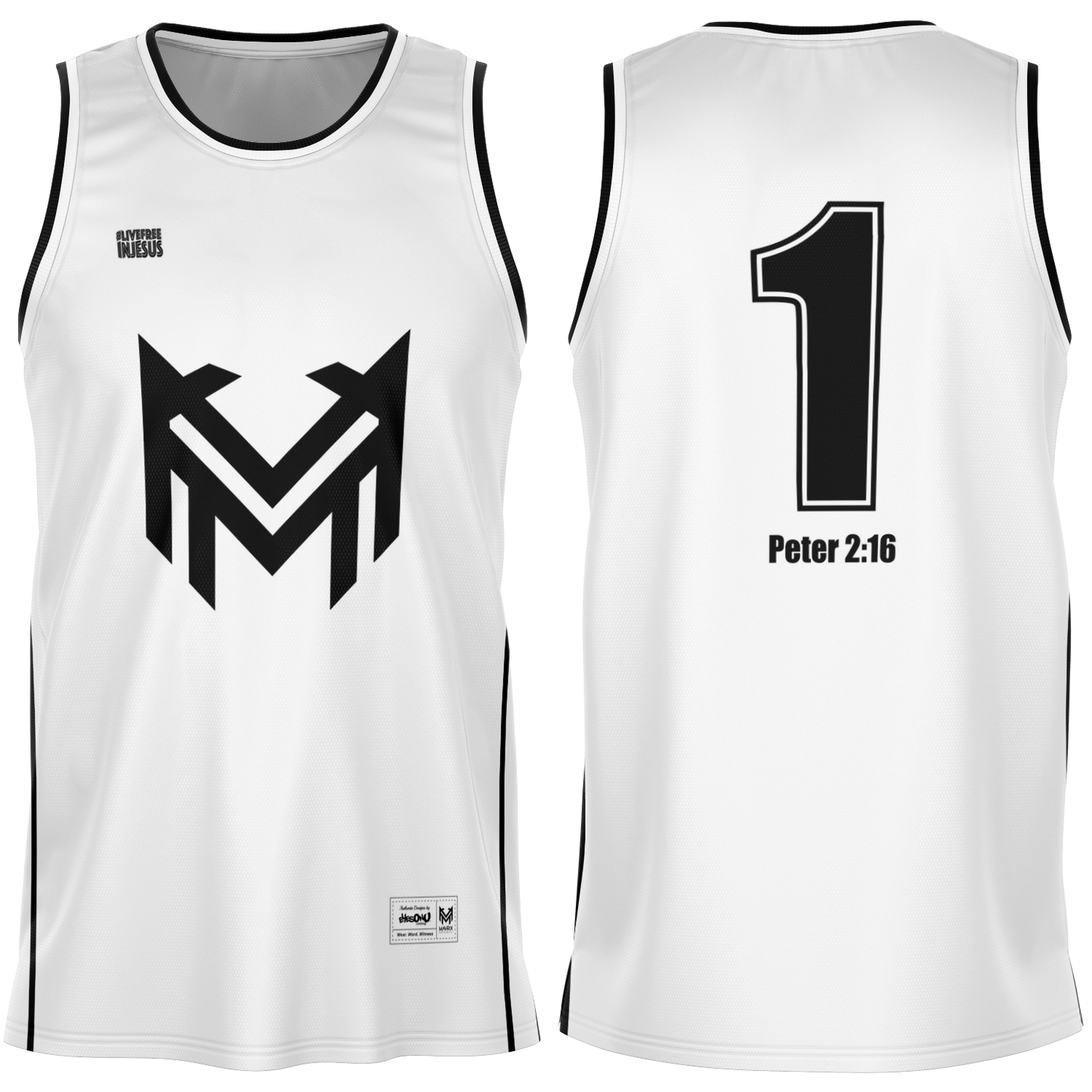Mavrix Team White - Basketball Jersey