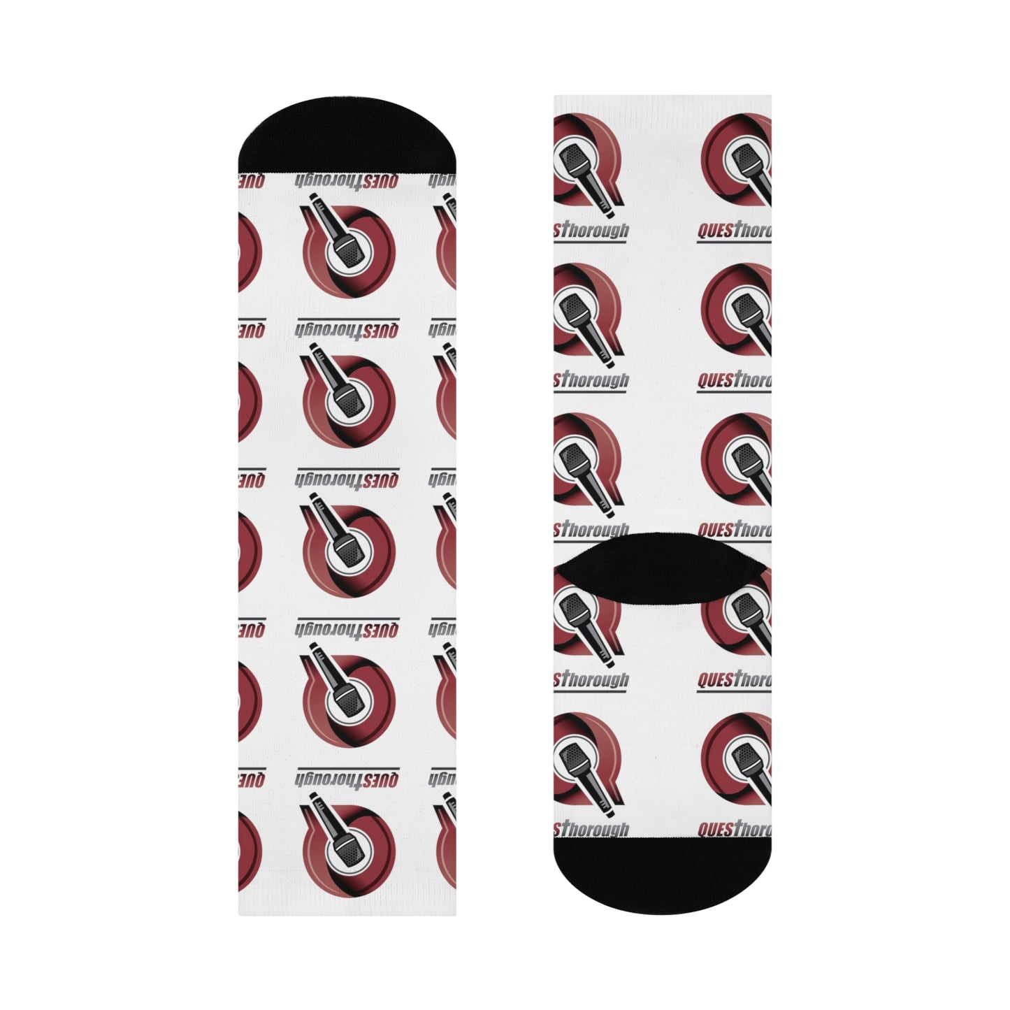 QuesThorough Signature Red DTG Crew Socks