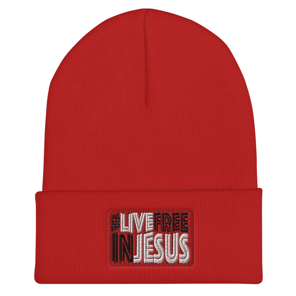 #LiveFreeInJesus Beanie (4 colors)