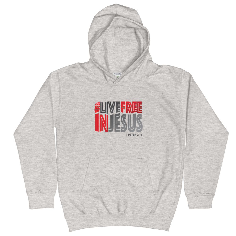 #LIVEFREEINJESUS - Youth Hoodie (3 colors)