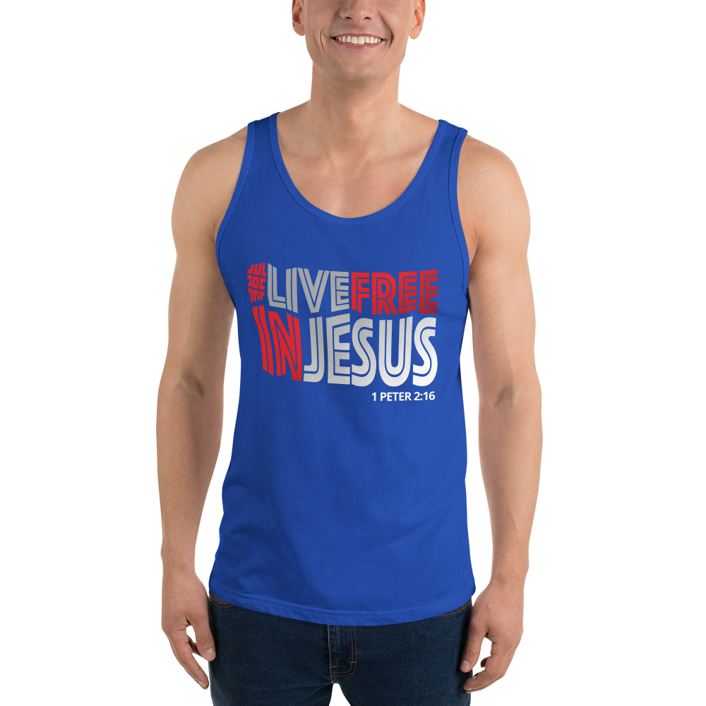 #LIVEFREEINJESUS Tank (4 colors)