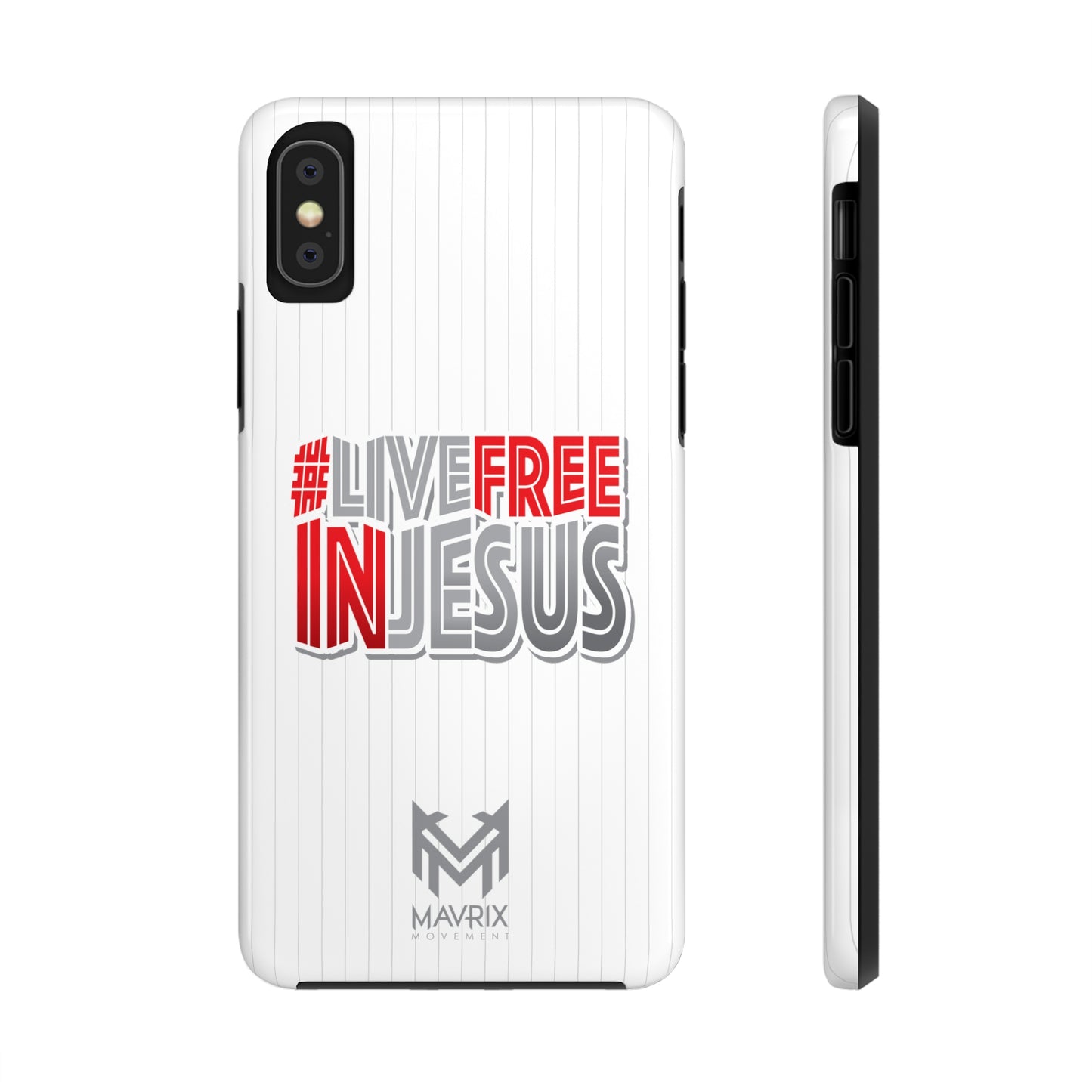 Mavrix #LIVEFREEINJESUS Pinstripe - Case Mate Tough Phone Cases