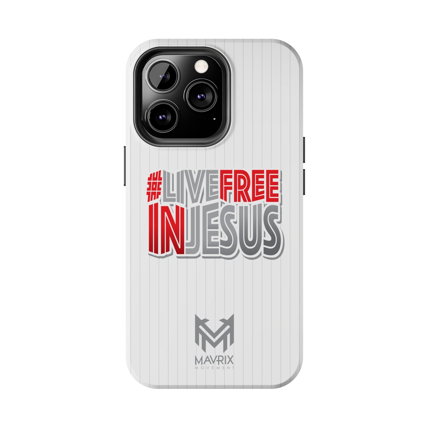 Mavrix #LIVEFREEINJESUS Pinstripe - Case Mate Tough Phone Cases